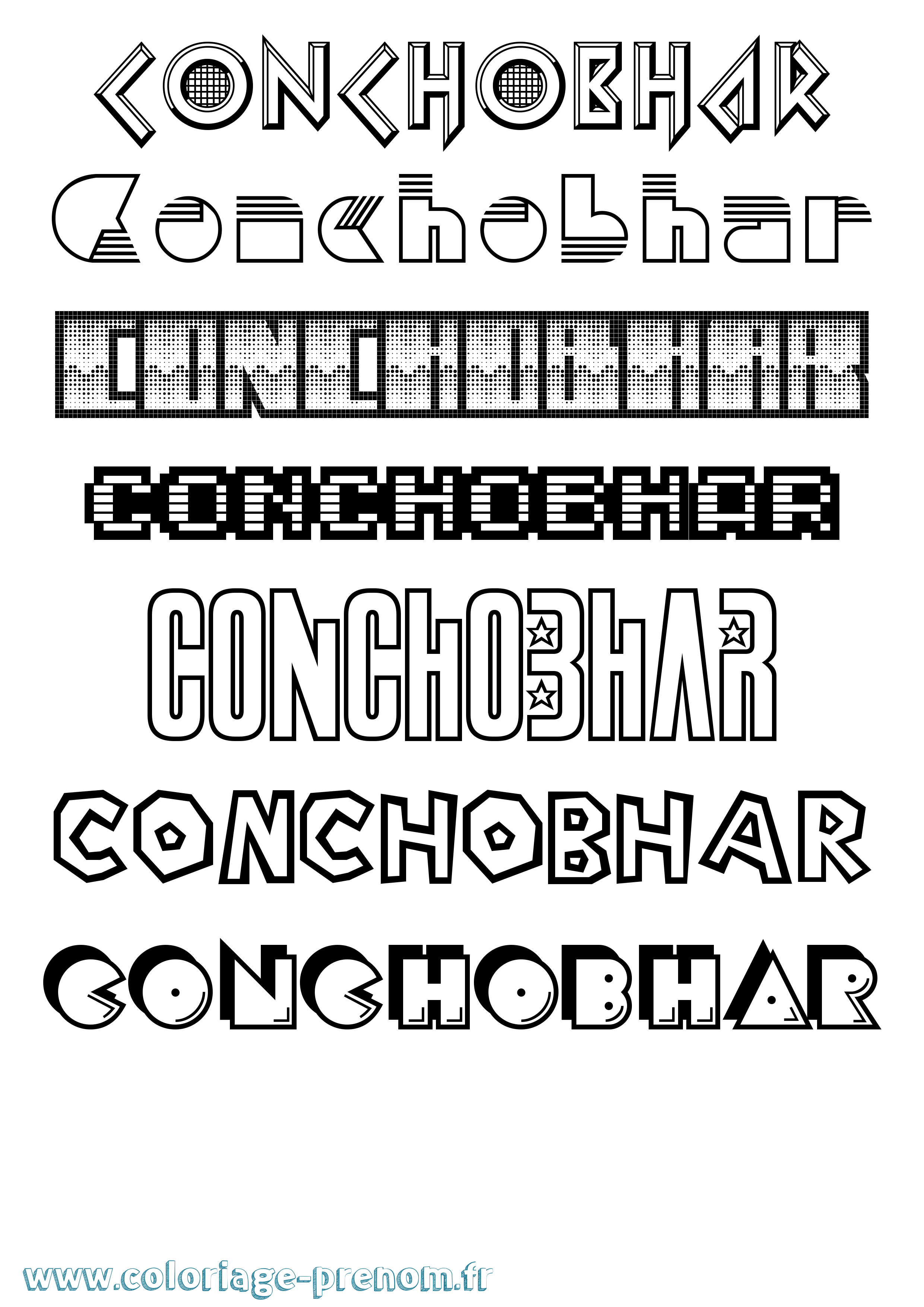 Coloriage Conchobhar Jeux Vidéos Coloriage prénom Conchobhar Jeux Vidéos