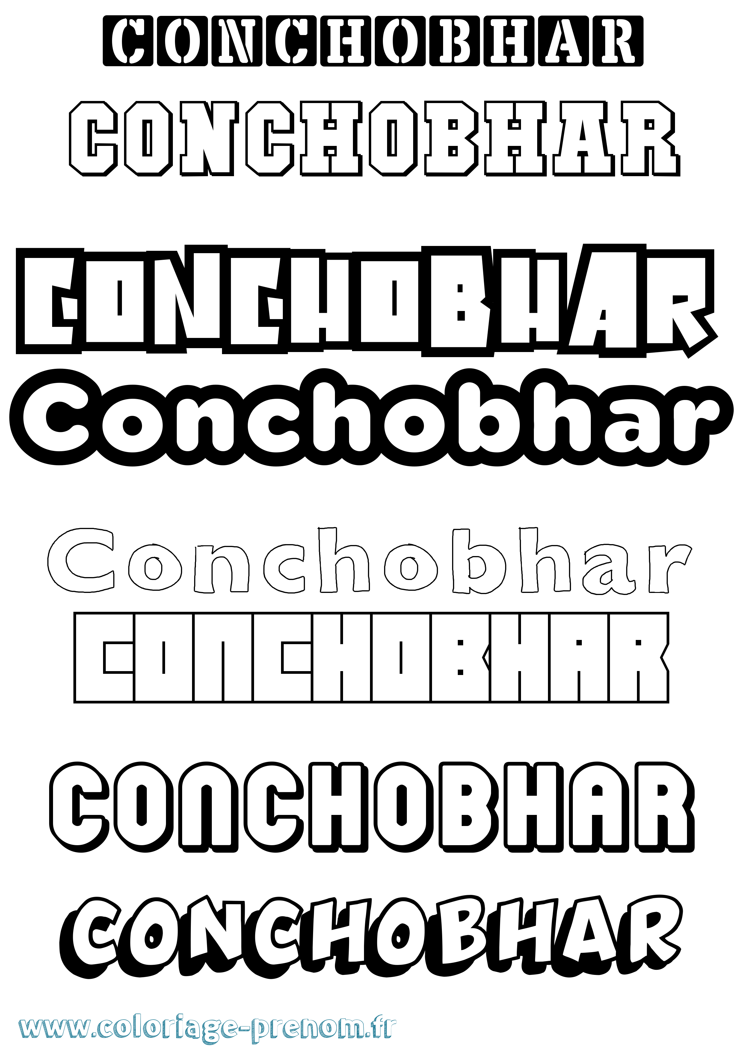 Coloriage Conchobhar Simple Coloriage prénom Conchobhar Simple