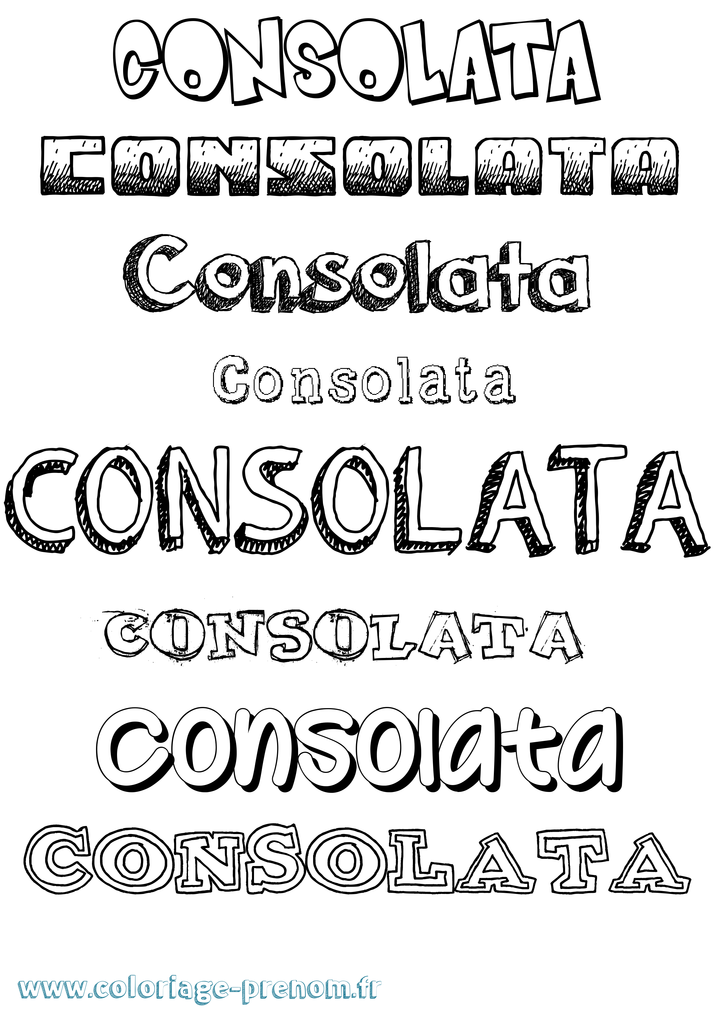 Coloriage prénom Consolata Dessiné