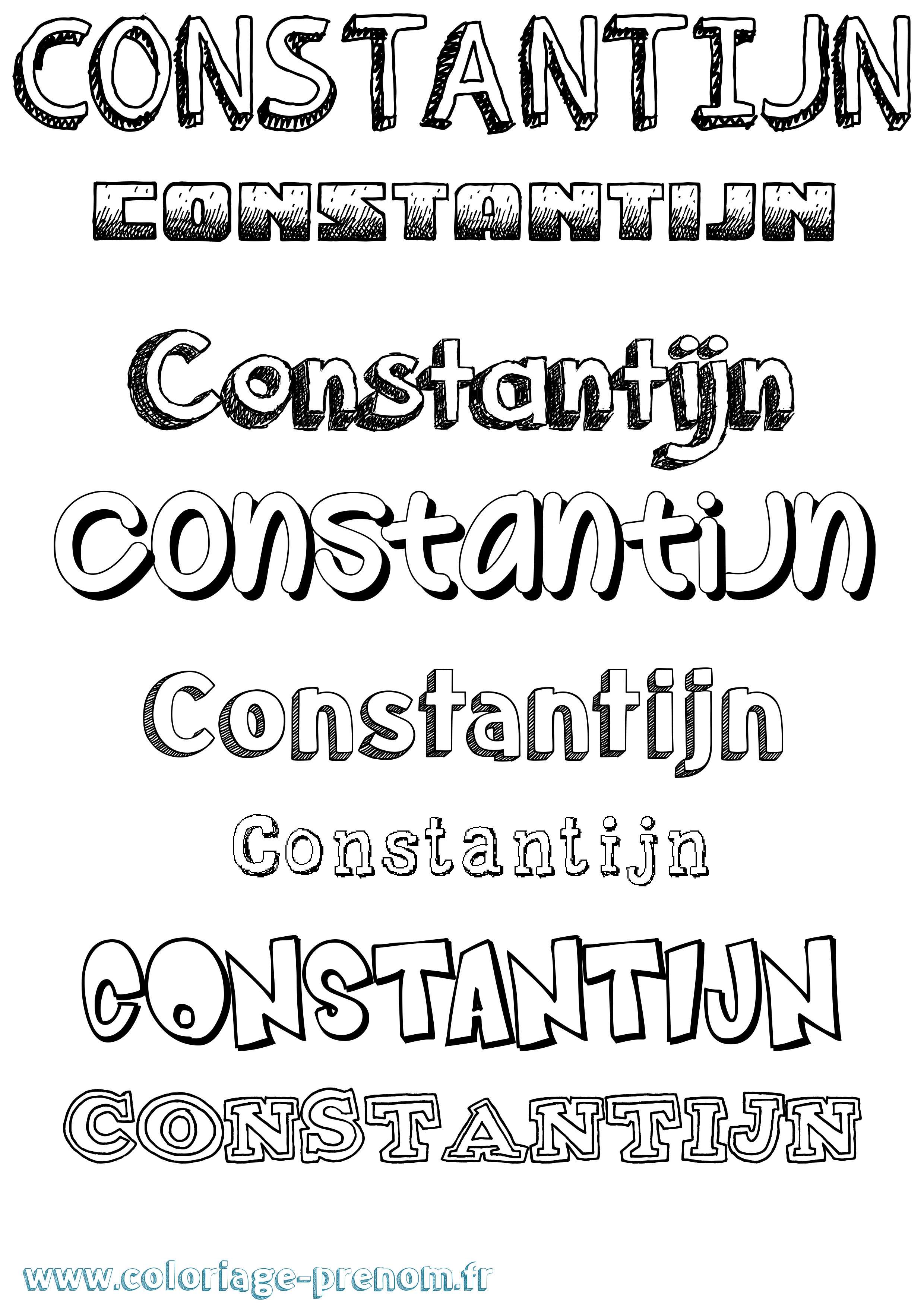 Coloriage Constantijn Dessiné Coloriage prénom Constantijn Dessiné