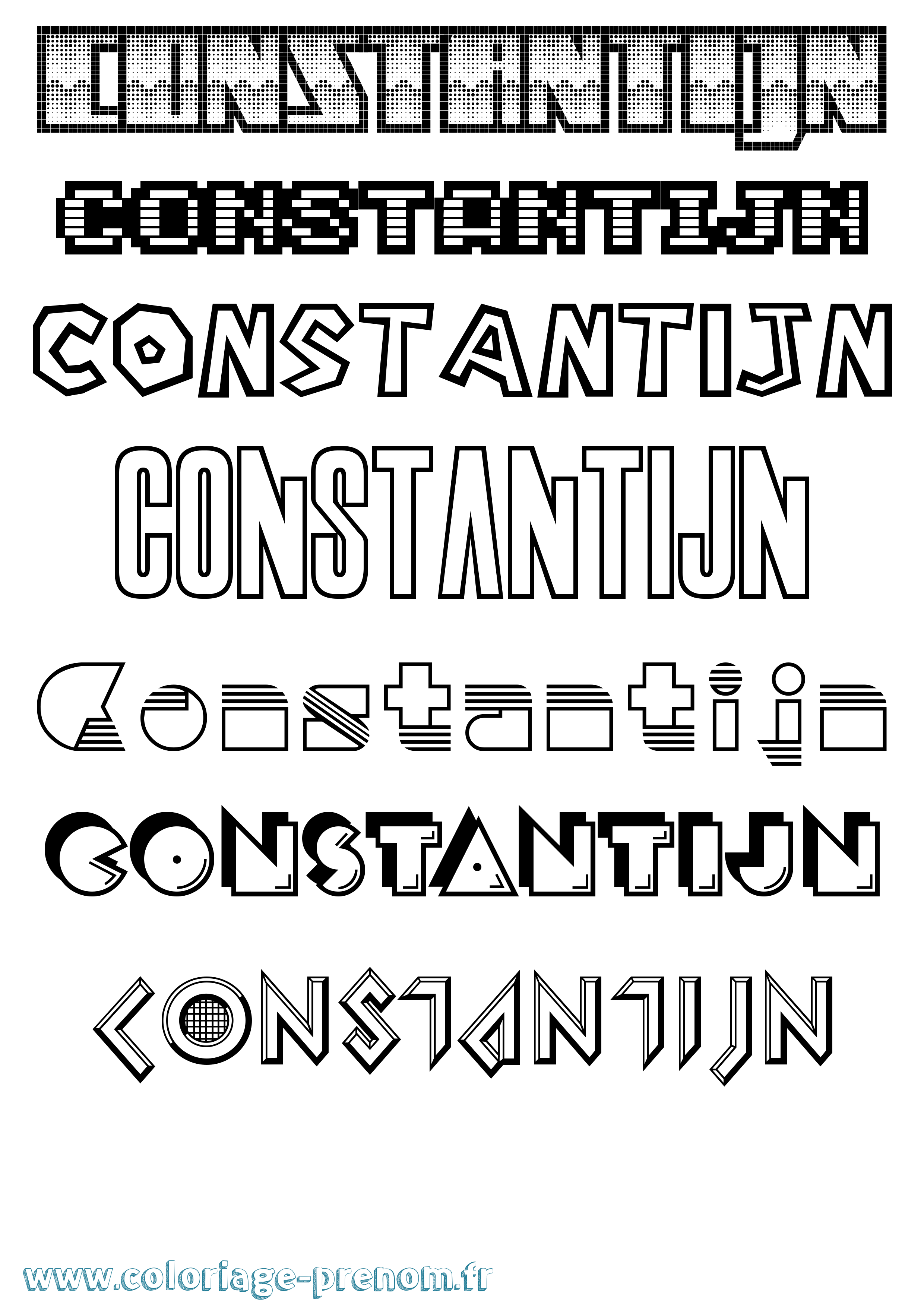 Coloriage Constantijn Jeux Vidéos Coloriage prénom Constantijn Jeux Vidéos