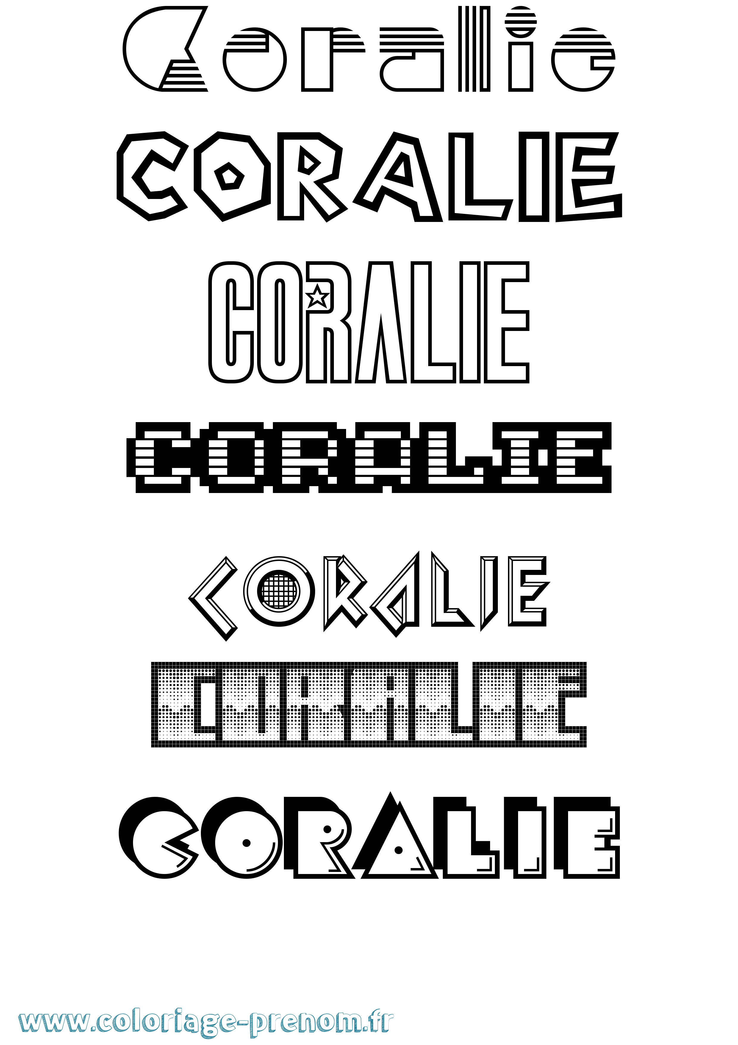 Coloriage Coralie Jeux Vidéos Coloriage prénom Coralie Jeux Vidéos