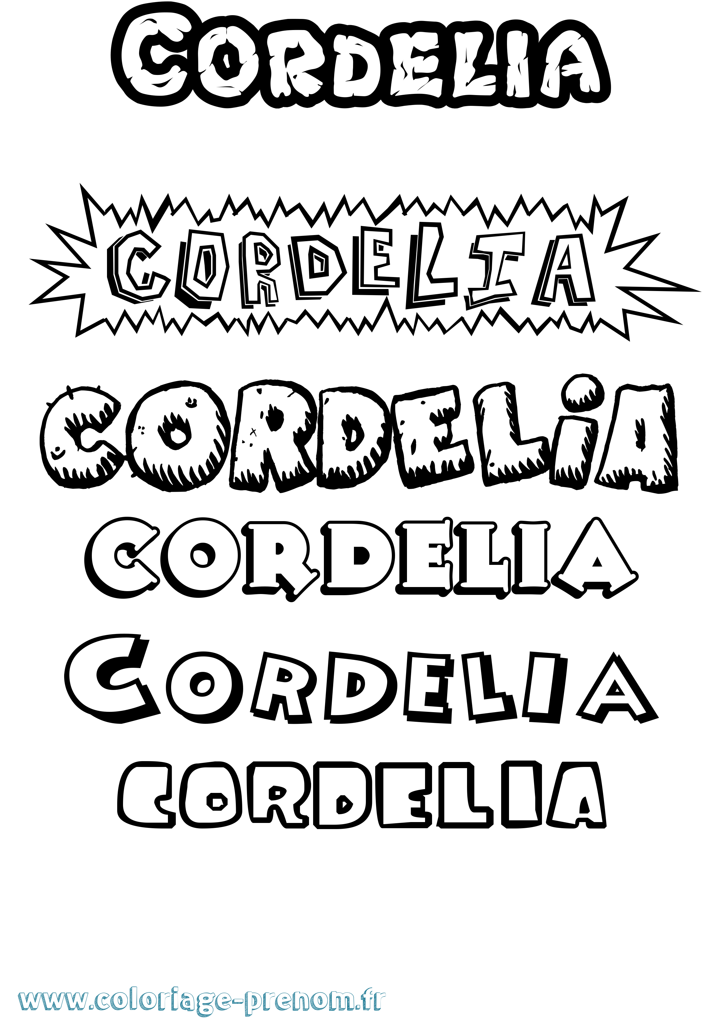 Coloriage prénom Cordelia Dessin Animé