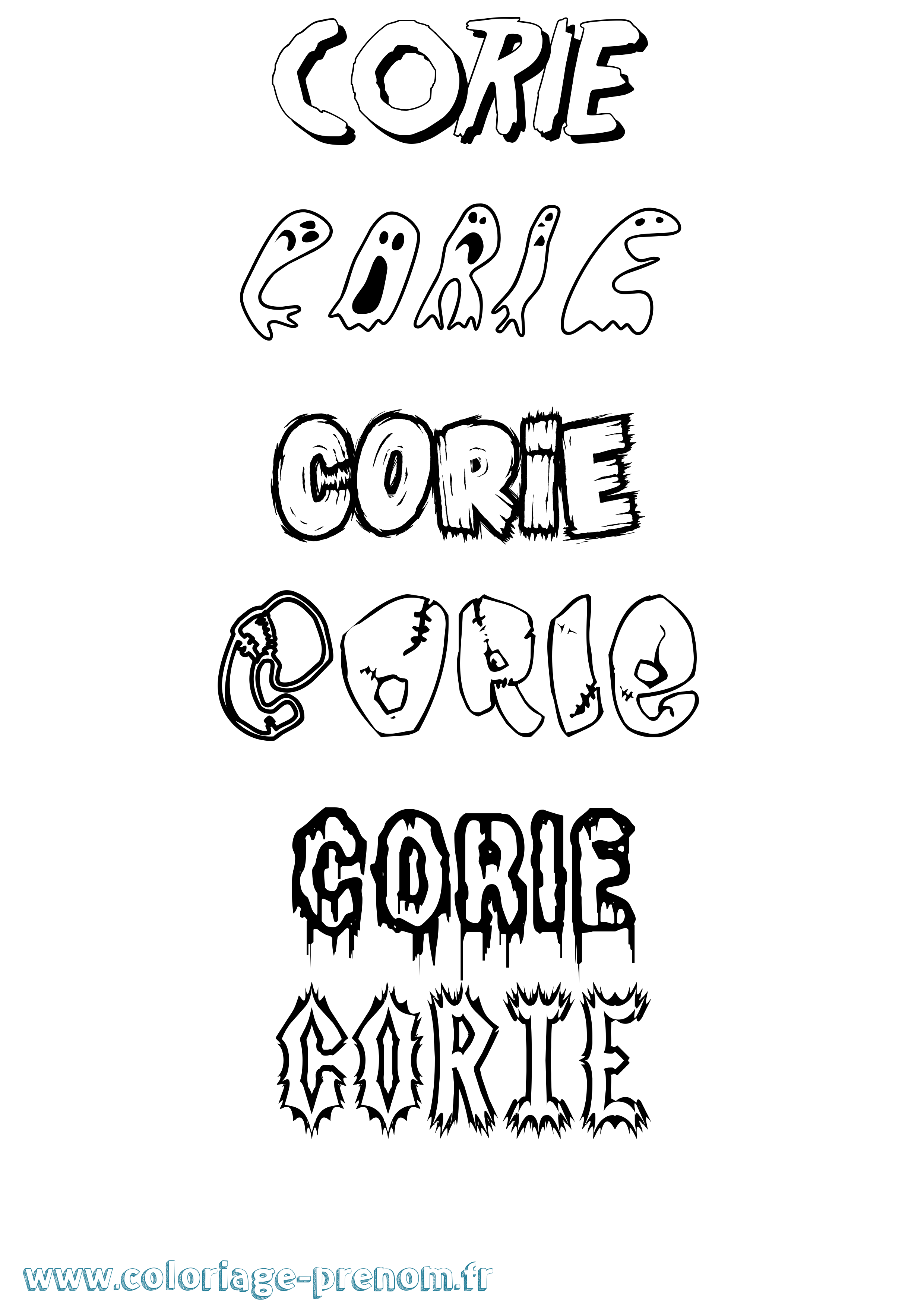 Coloriage Corie Frisson Coloriage prénom Corie Frisson