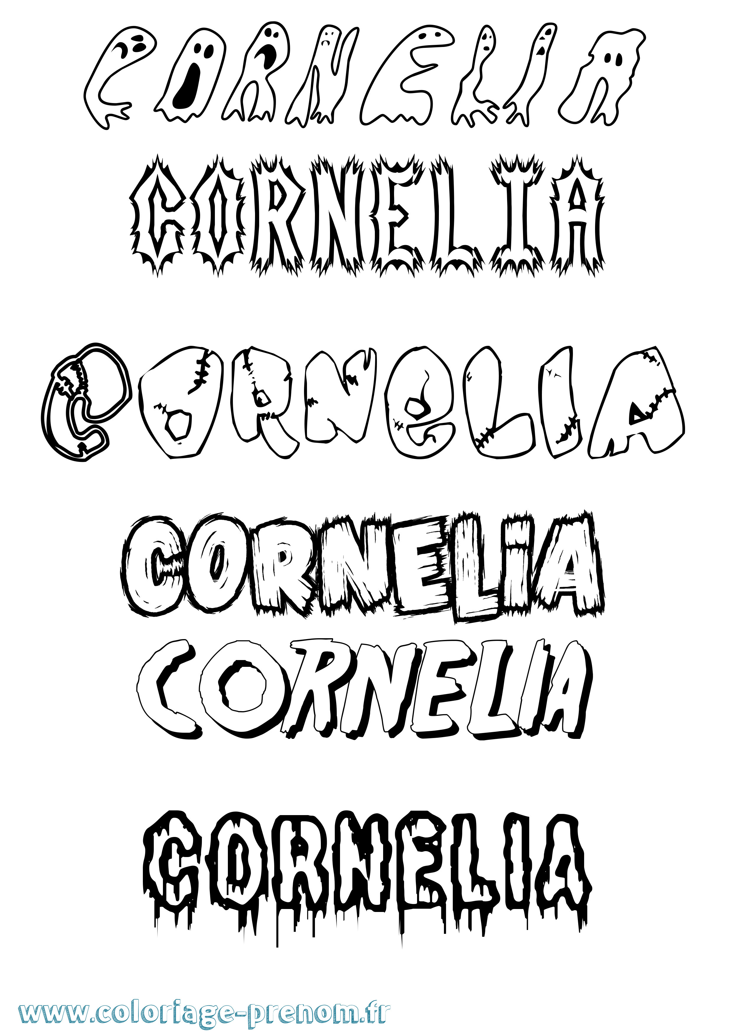 Coloriage prénom Cornelia Frisson