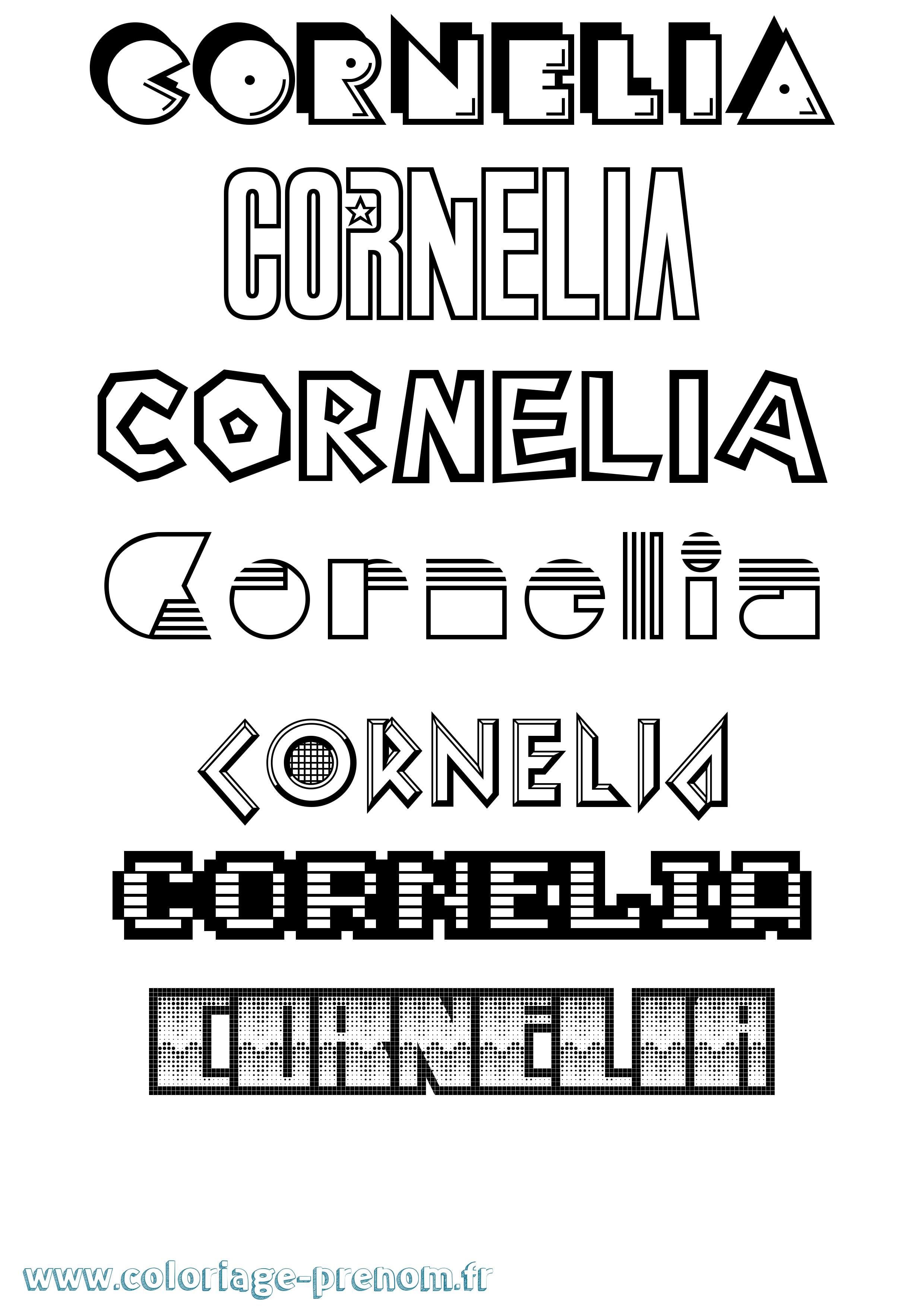 Coloriage Cornelia Jeux Vidéos Coloriage prénom Cornelia Jeux Vidéos
