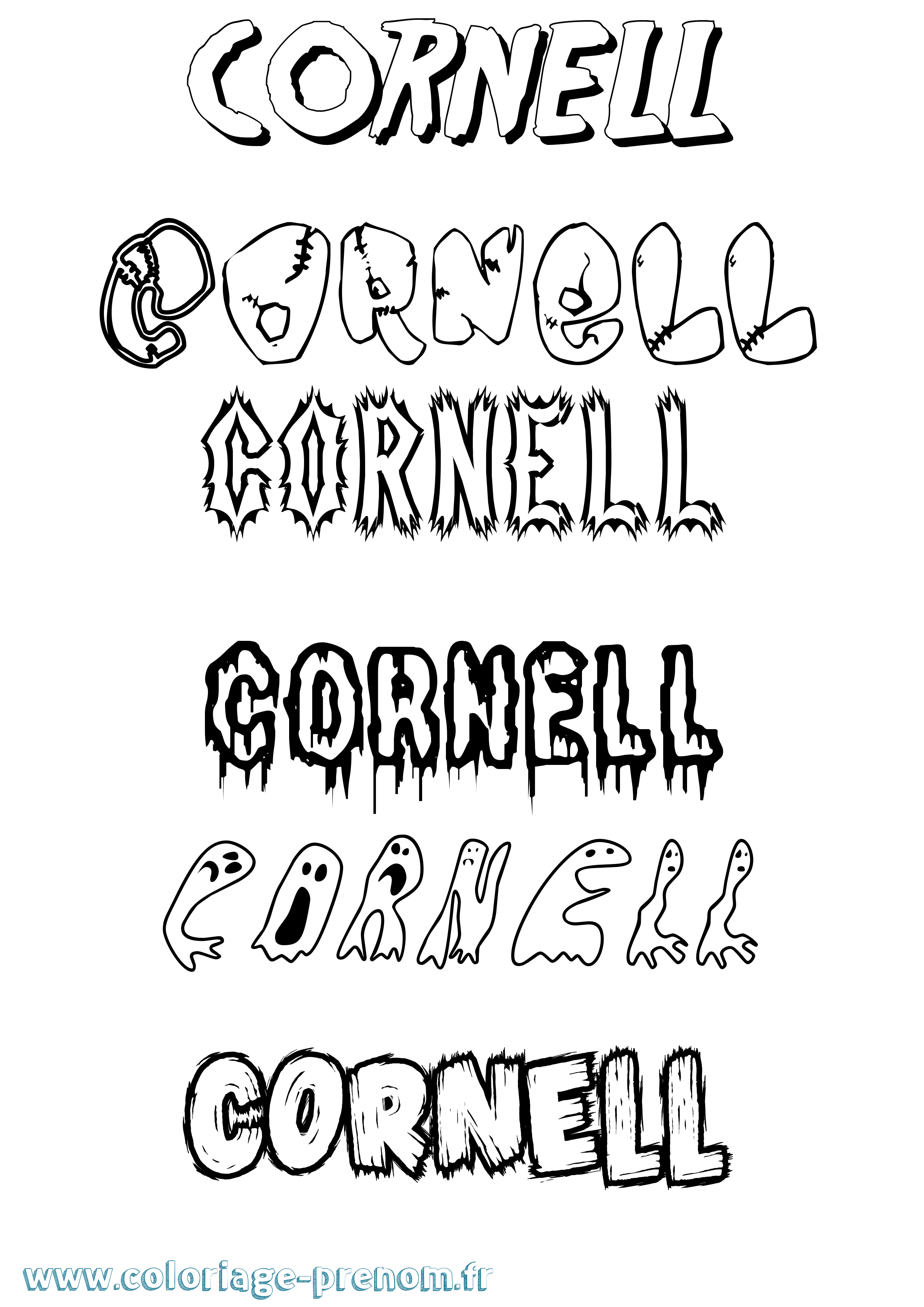 Coloriage prénom Cornell Frisson