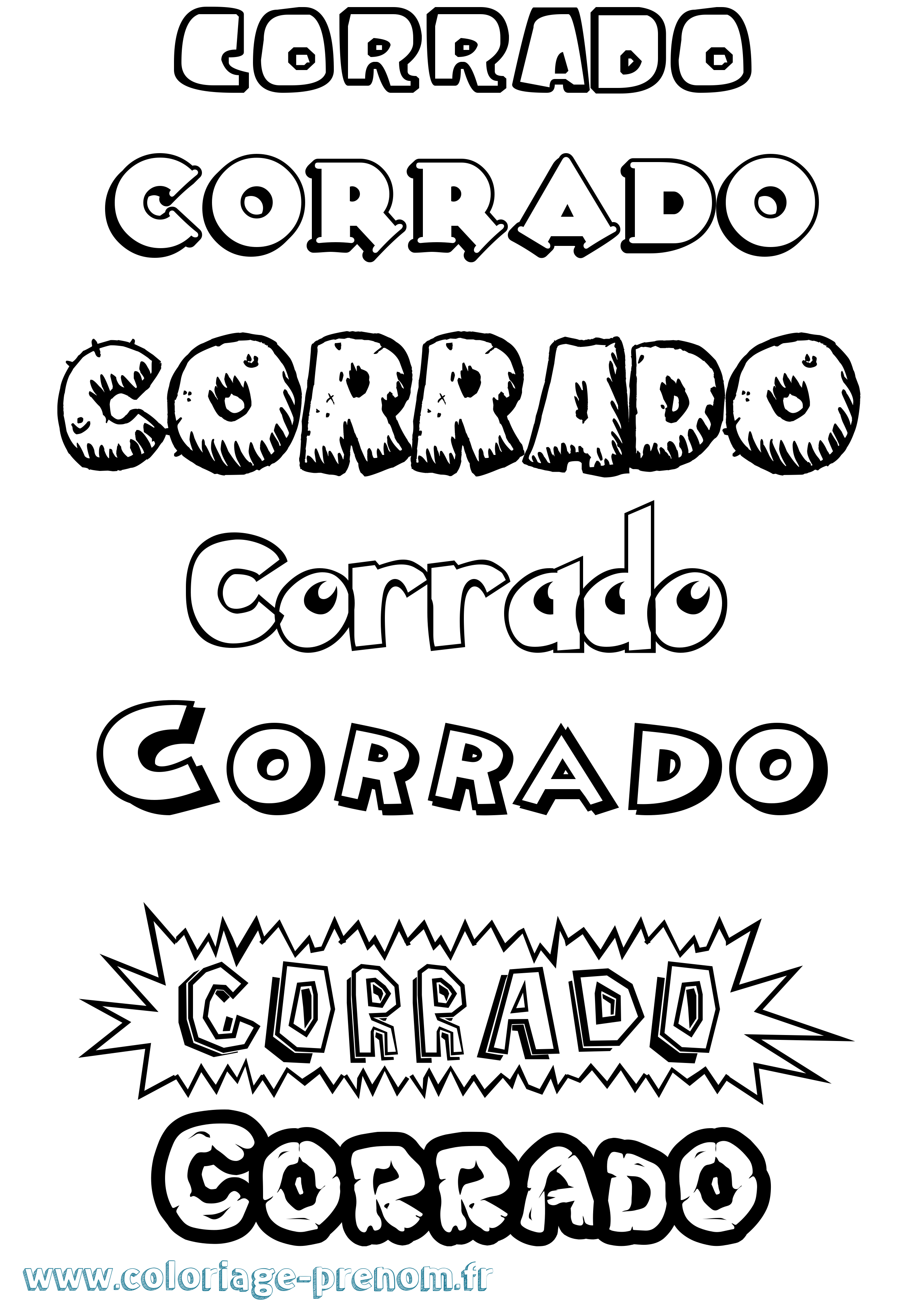 Coloriage prénom Corrado Dessin Animé