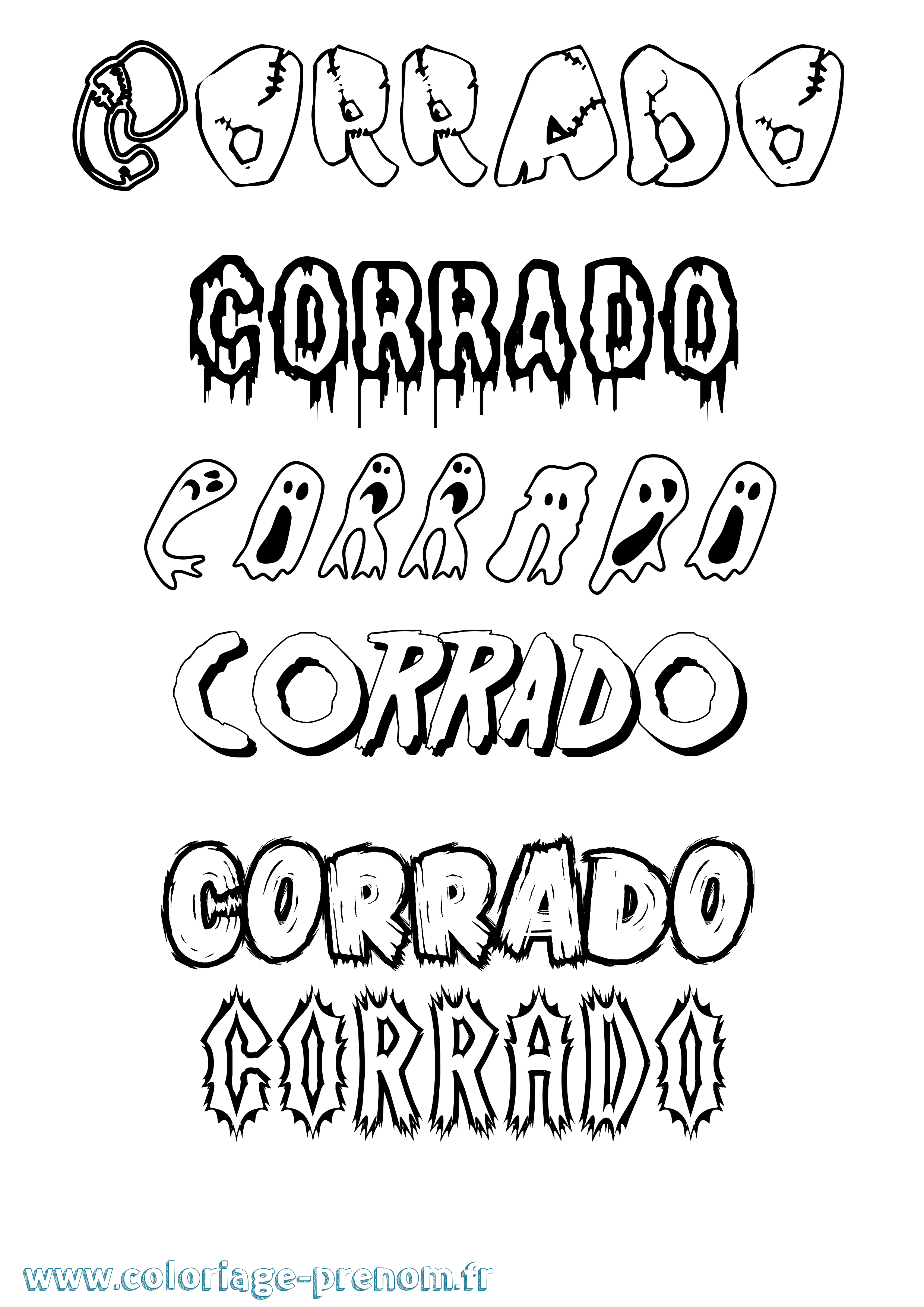 Coloriage prénom Corrado Frisson