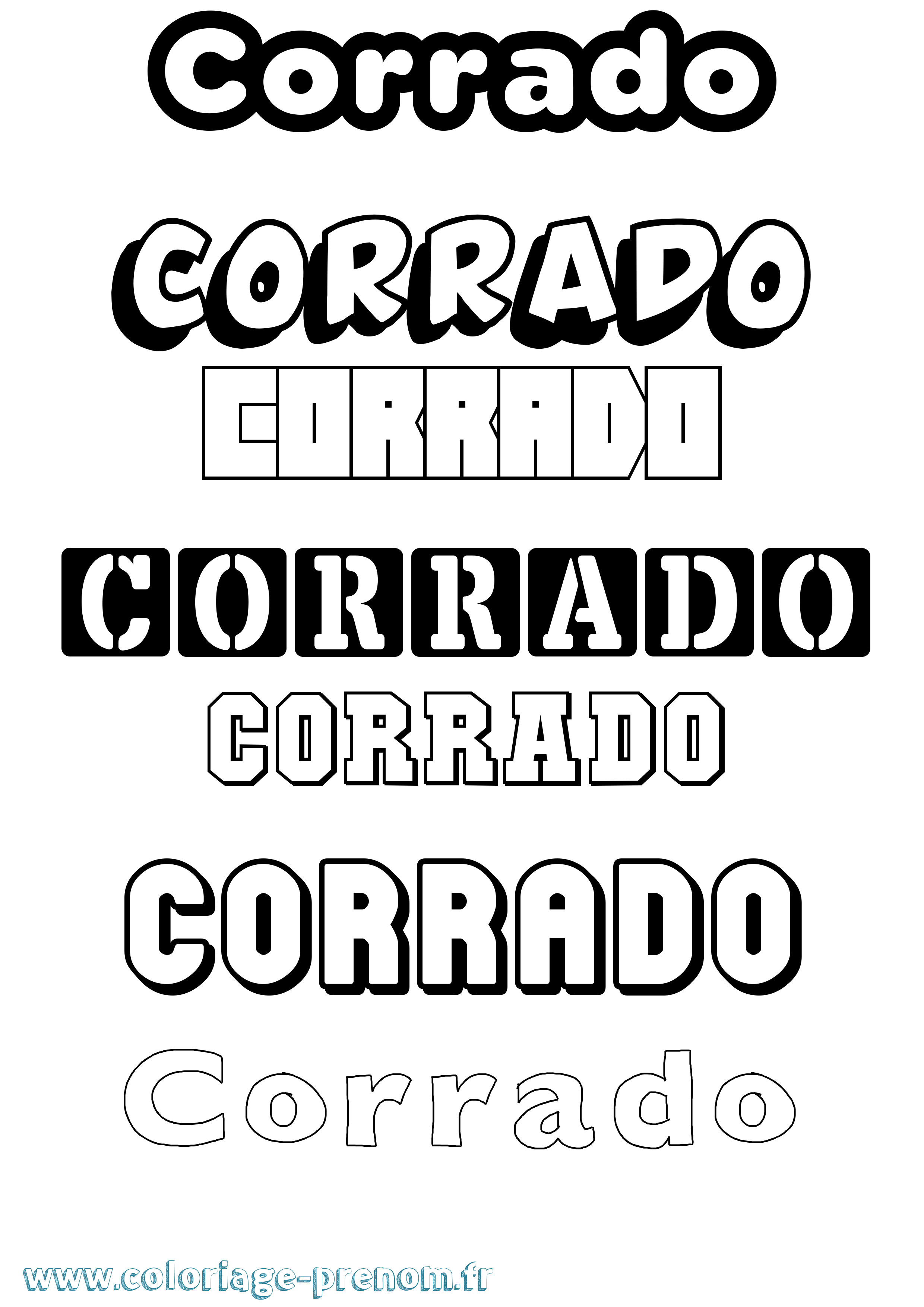 Coloriage prénom Corrado Simple