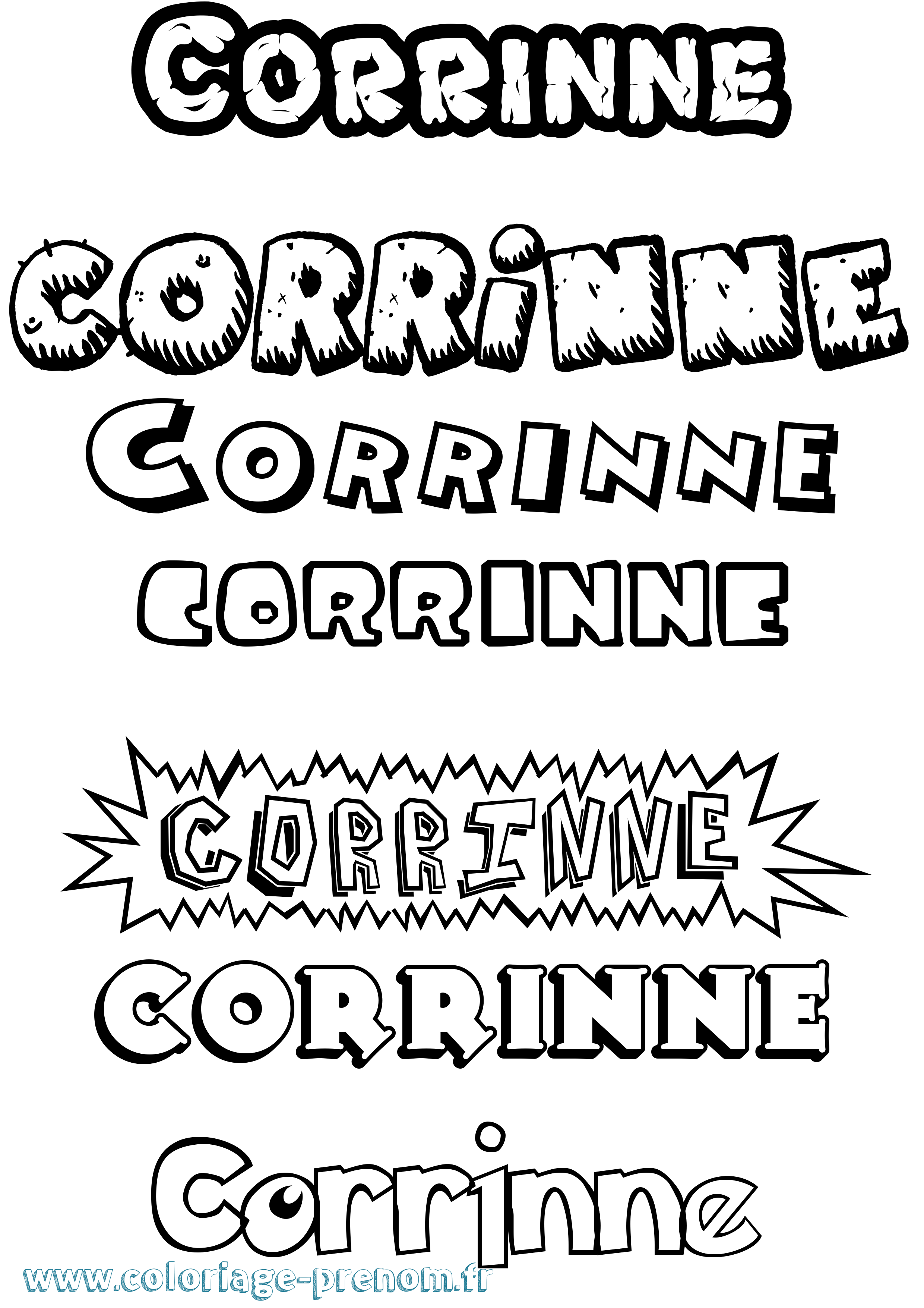 Coloriage prénom Corrinne Dessin Animé