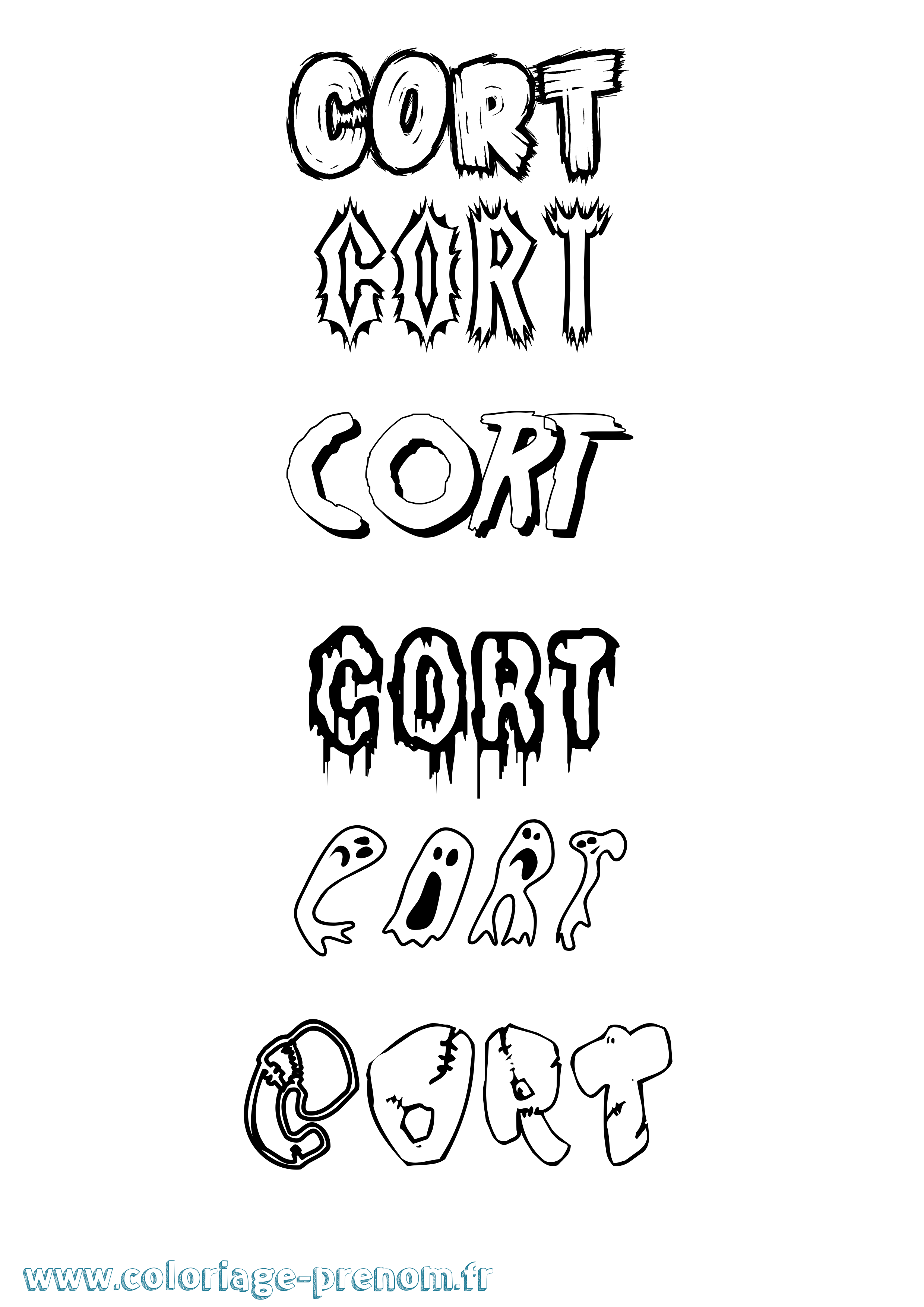 Coloriage Cort Frisson Coloriage prénom Cort Frisson