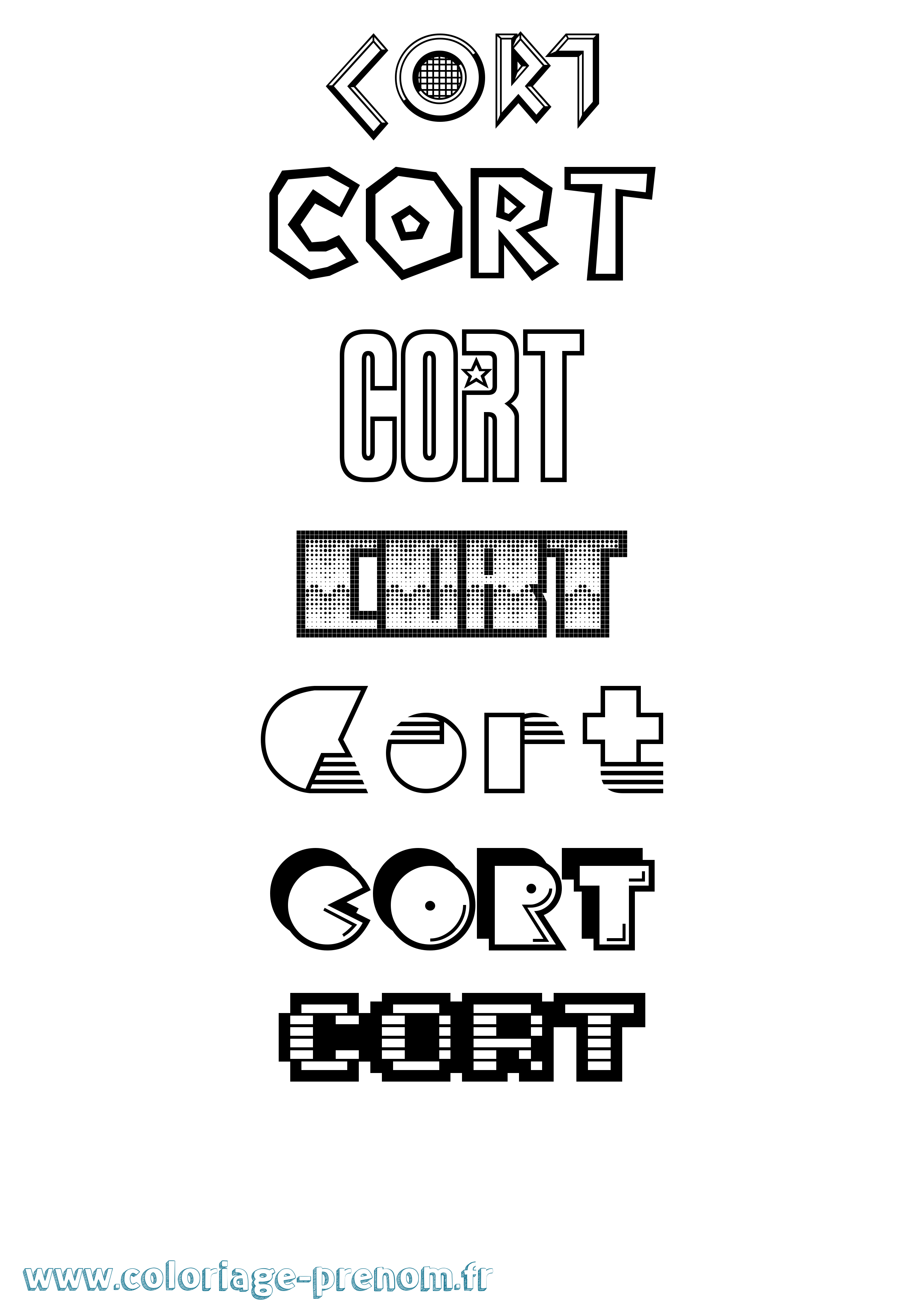 Coloriage Cort Jeux Vidéos Coloriage prénom Cort Jeux Vidéos