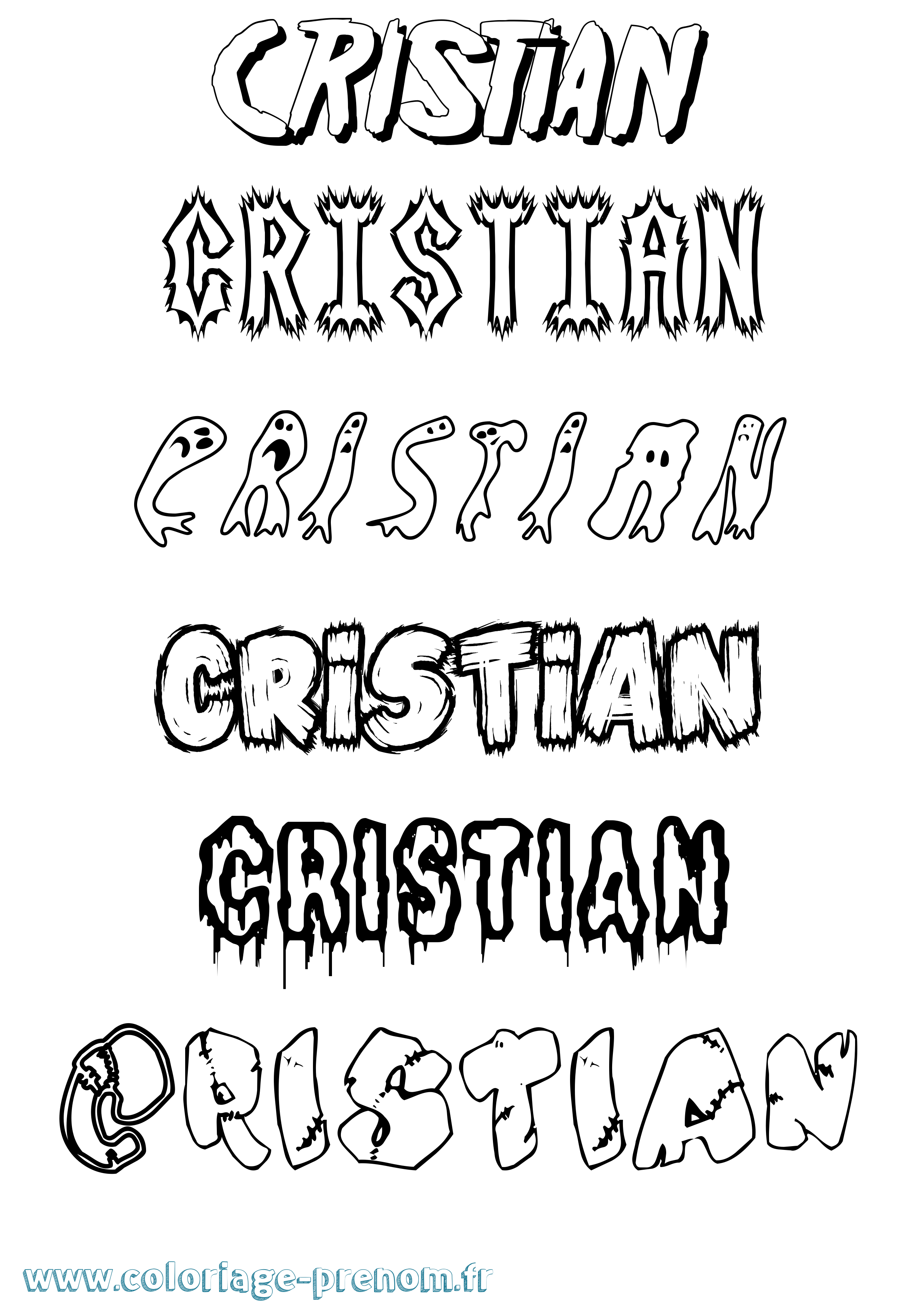 Coloriage prénom Cristian Frisson