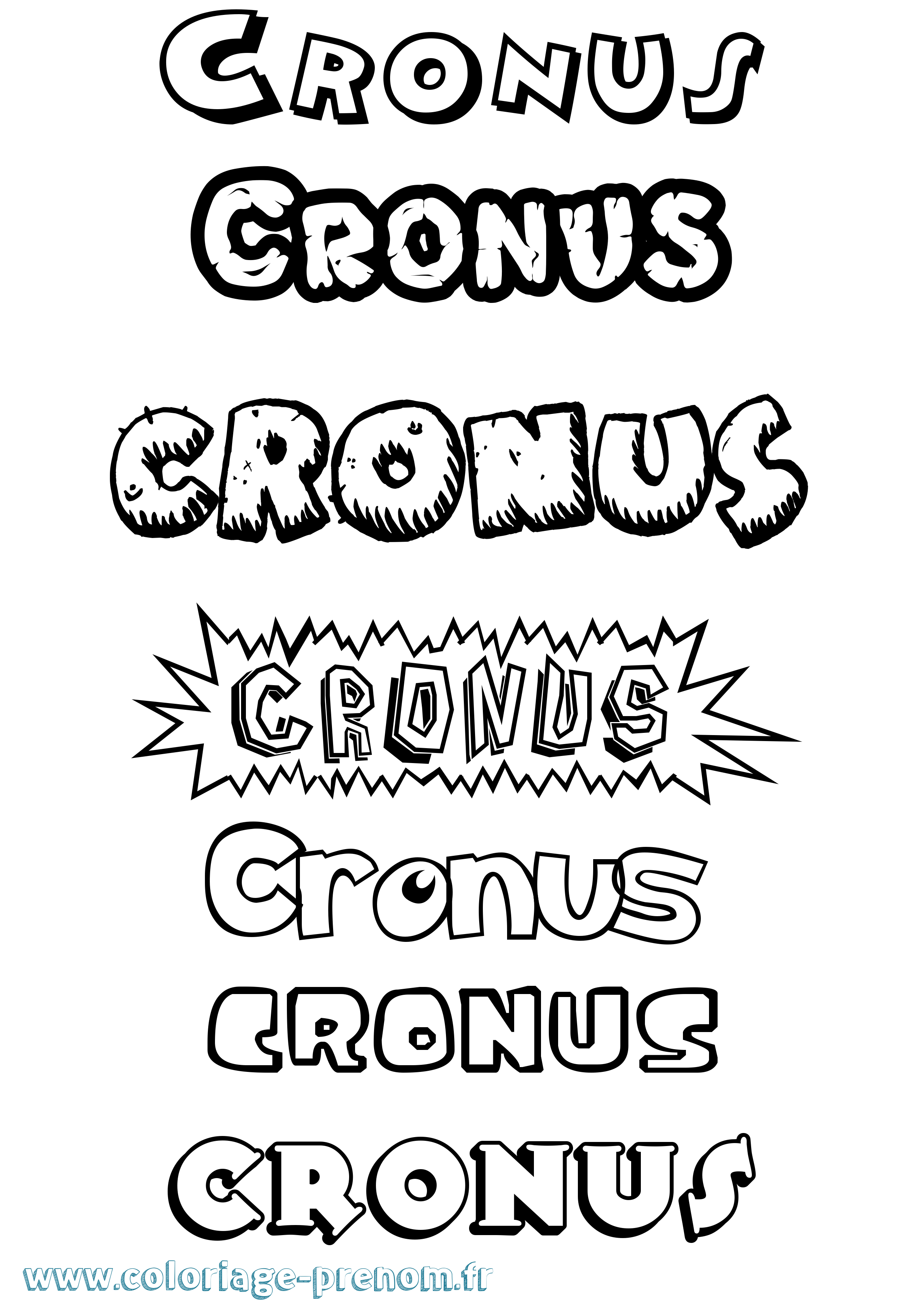 Coloriage prénom Cronus Dessin Animé