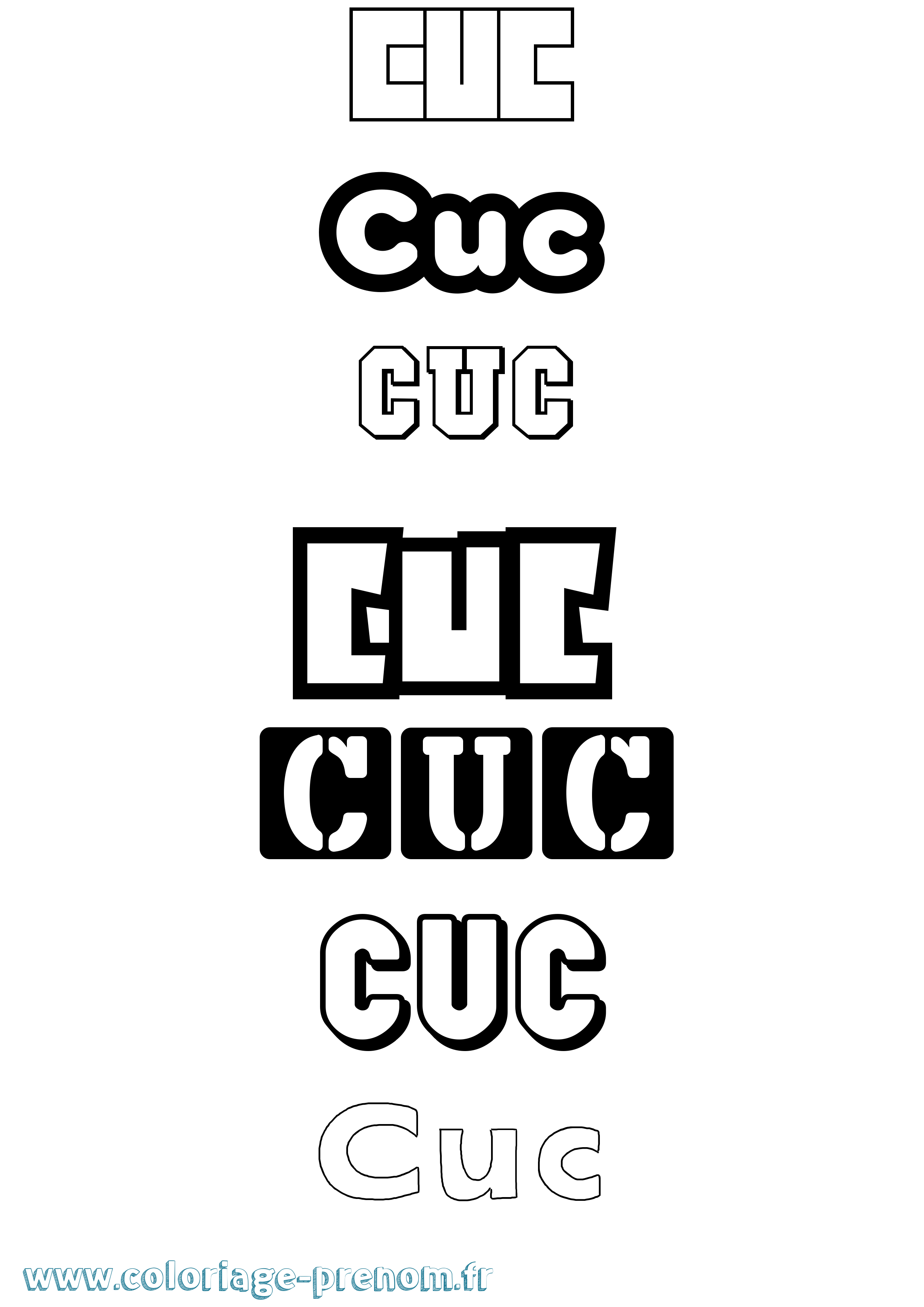 Coloriage Cuc Simple Coloriage prénom Cuc Simple