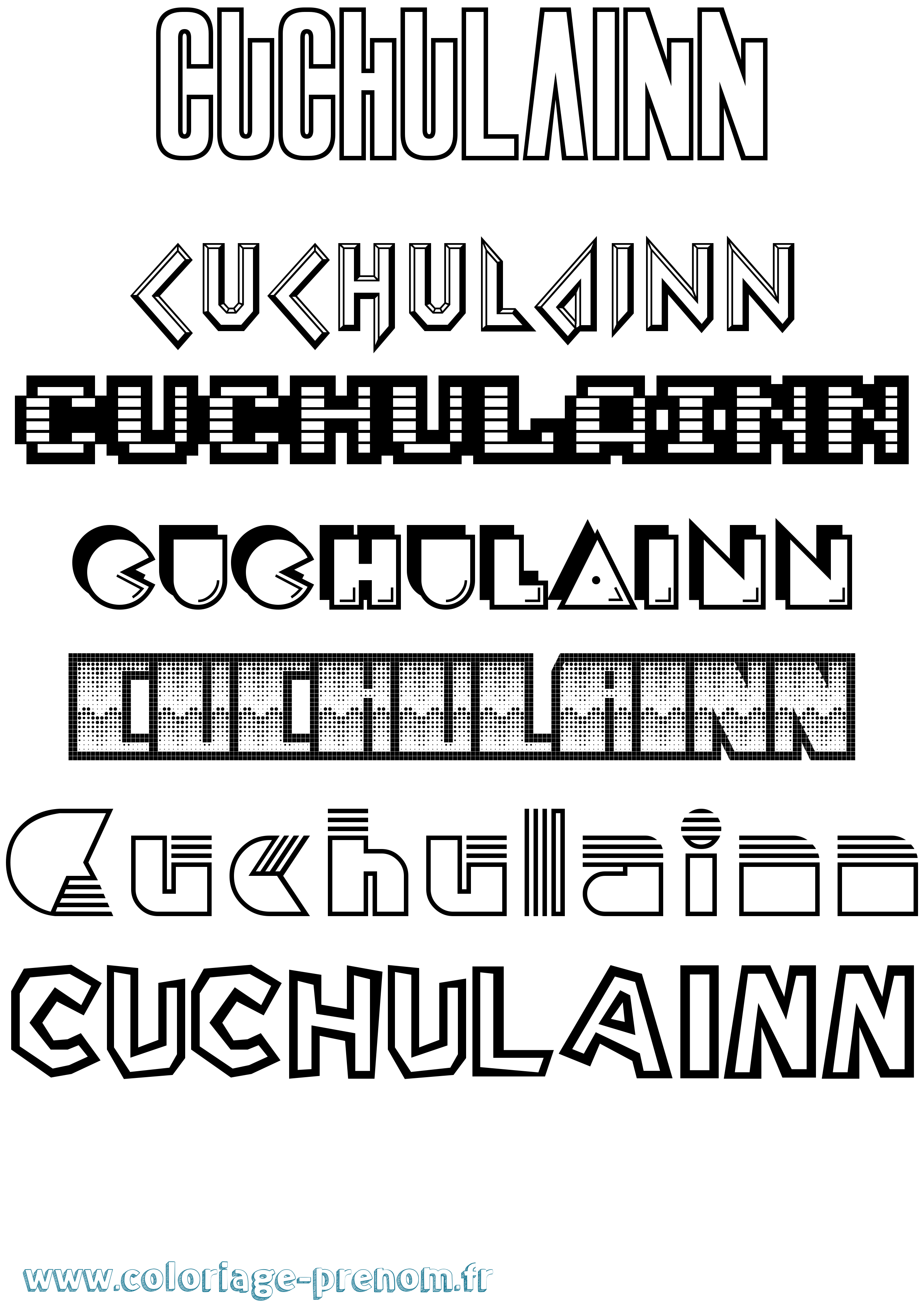 Coloriage Cuchulainn Jeux Vidéos Coloriage prénom Cuchulainn Jeux Vidéos
