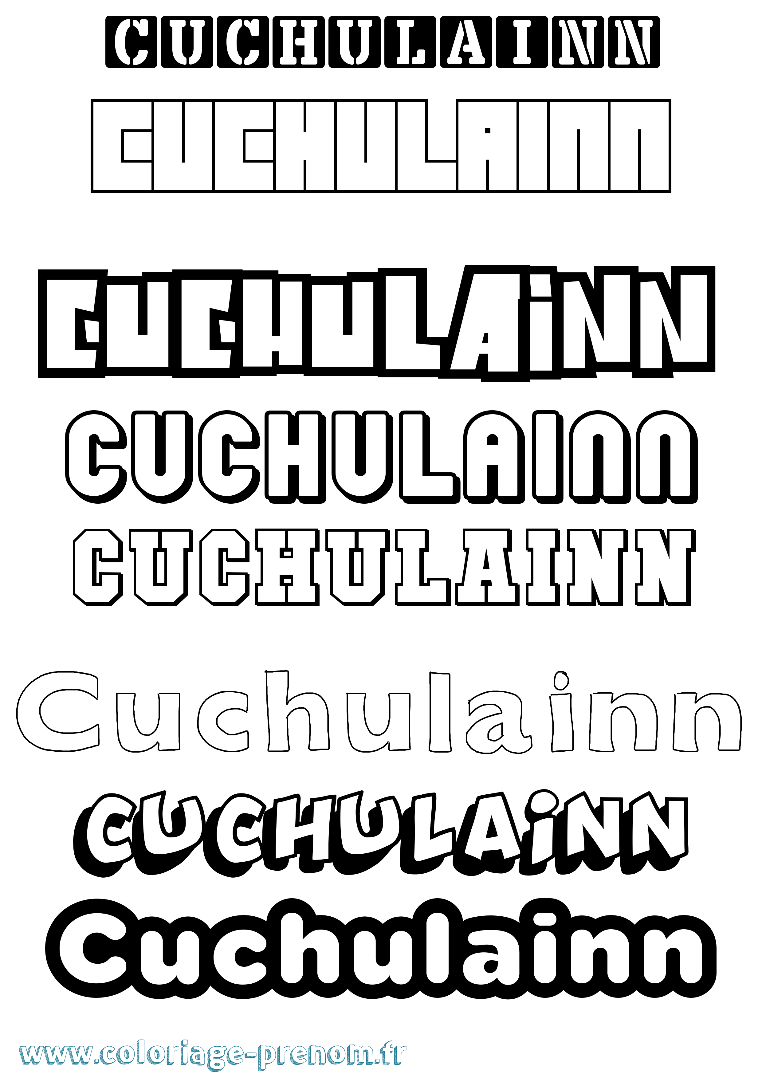 Coloriage Cuchulainn Simple Coloriage prénom Cuchulainn Simple