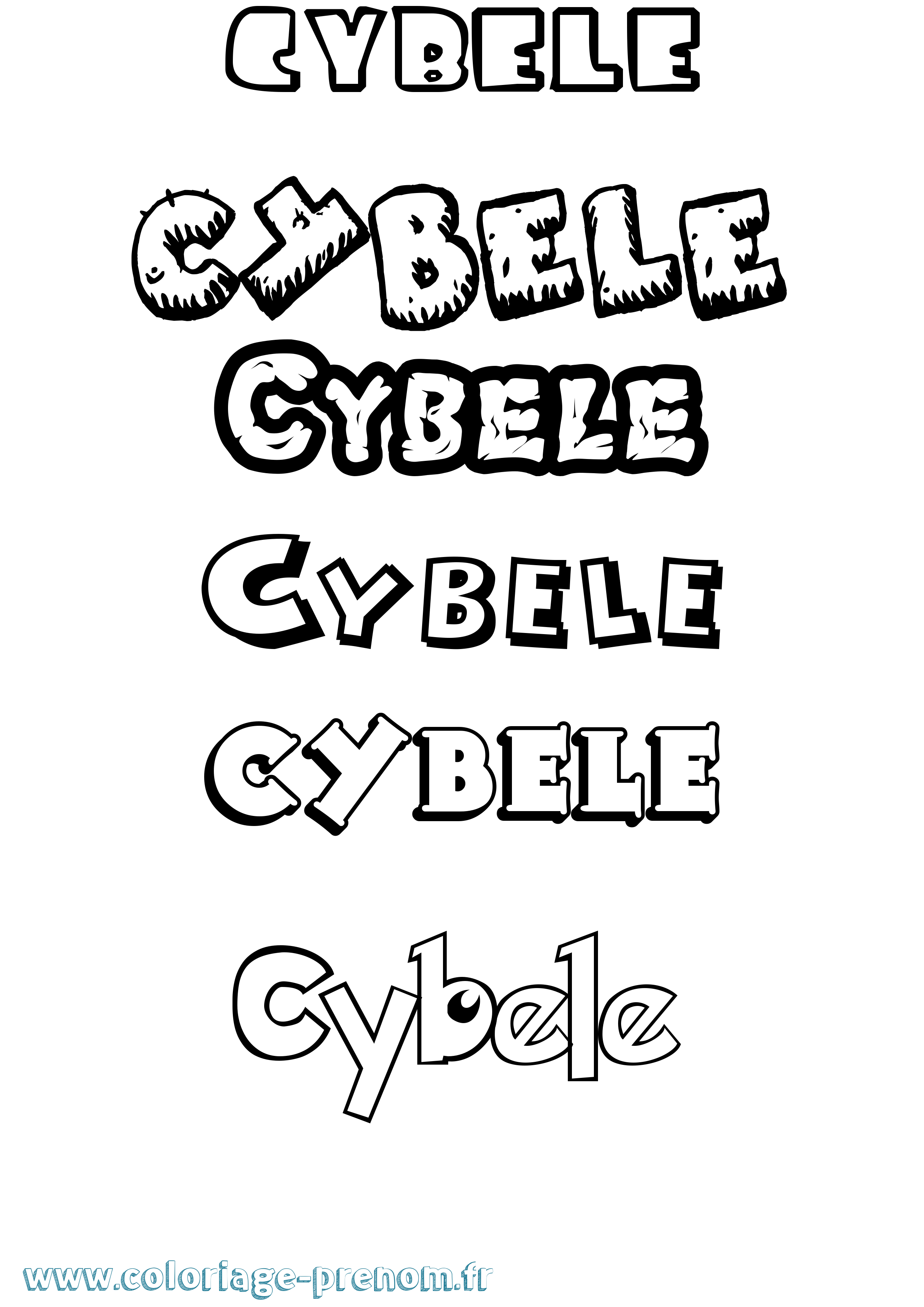 Coloriage prénom Cybele Dessin Animé