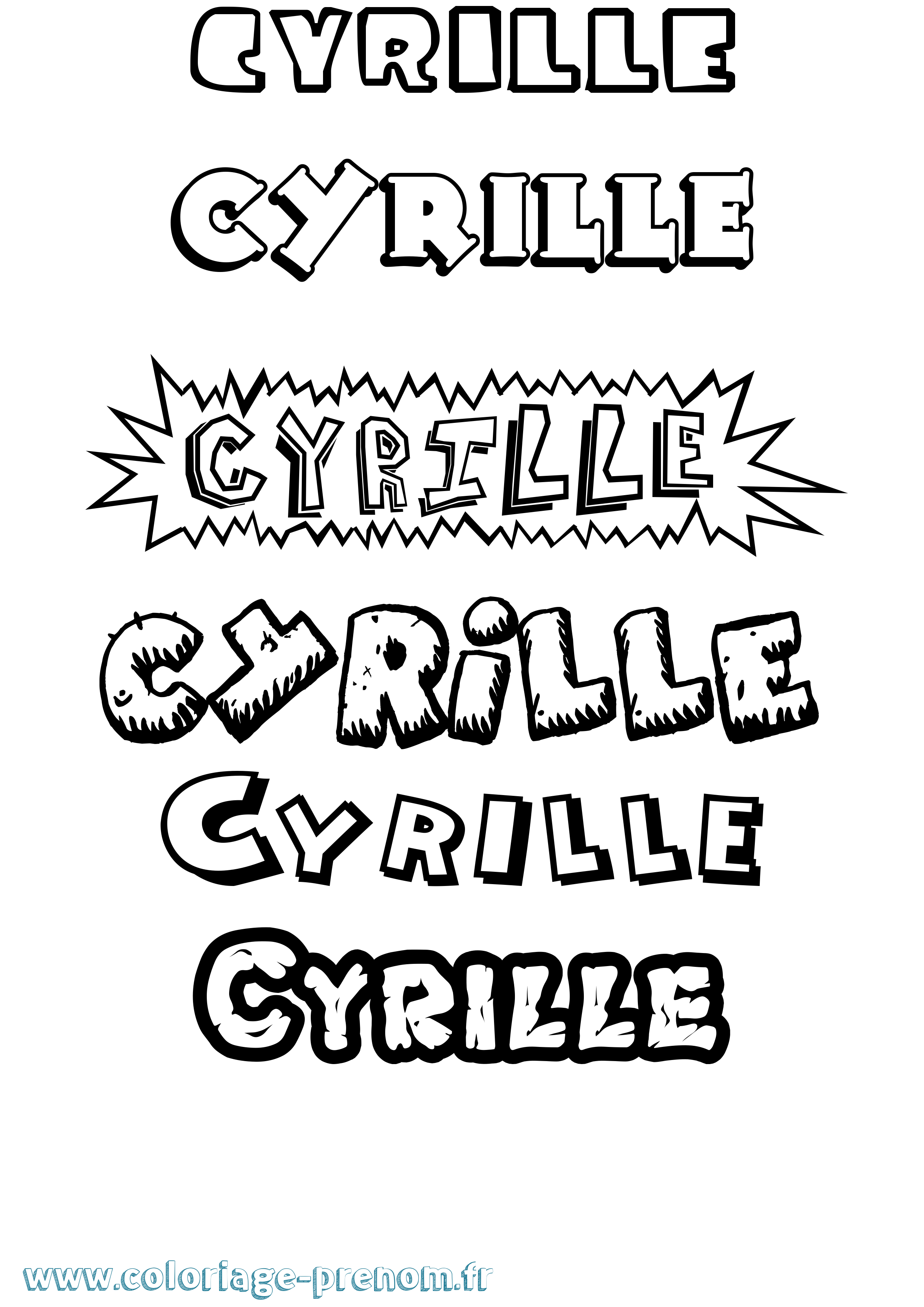 Coloriage Cyrille Coloriage prénom Cyrille