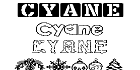 Coloriage Cyane