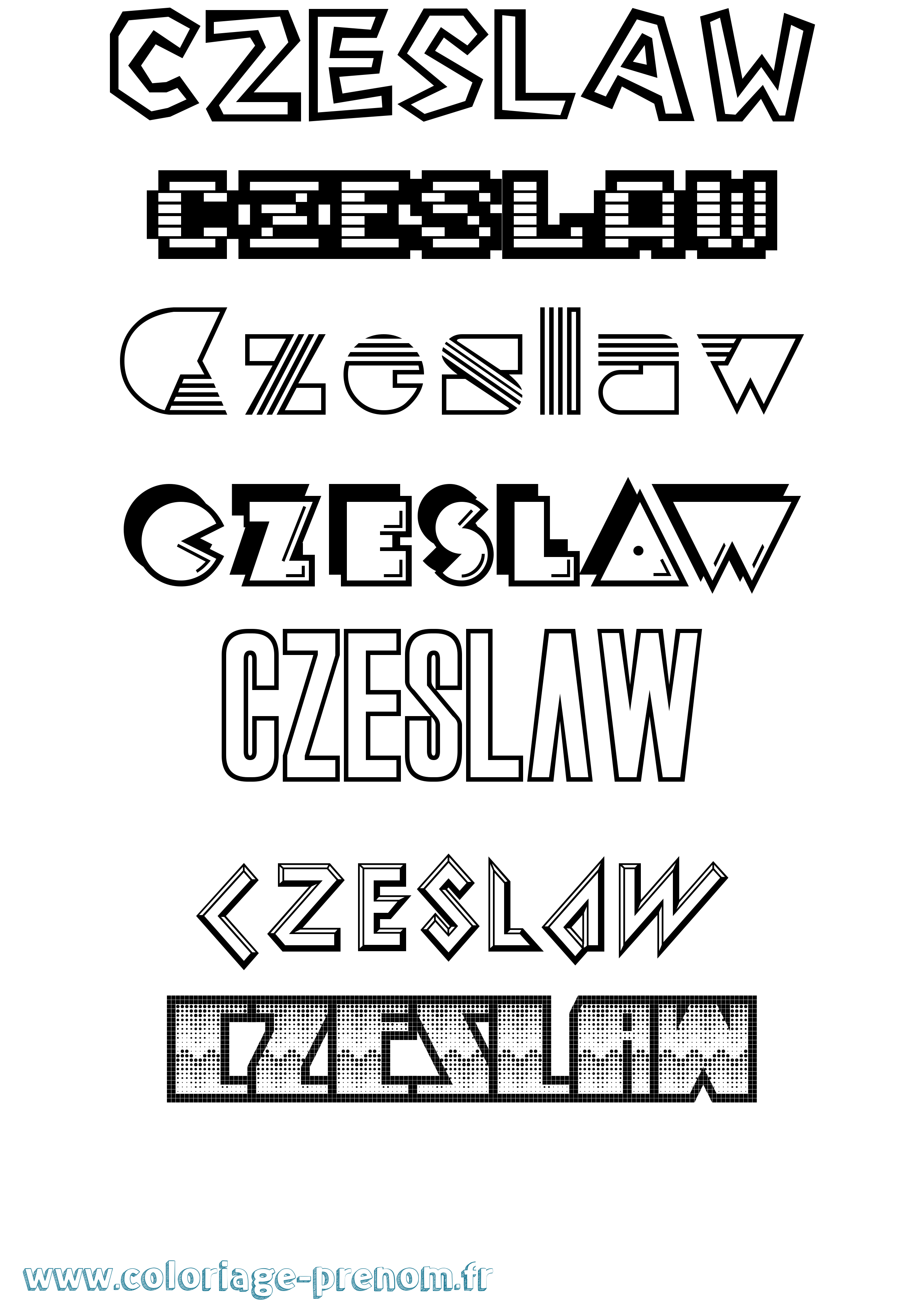 Coloriage Czeslaw Jeux Vidéos Coloriage prénom Czeslaw Jeux Vidéos