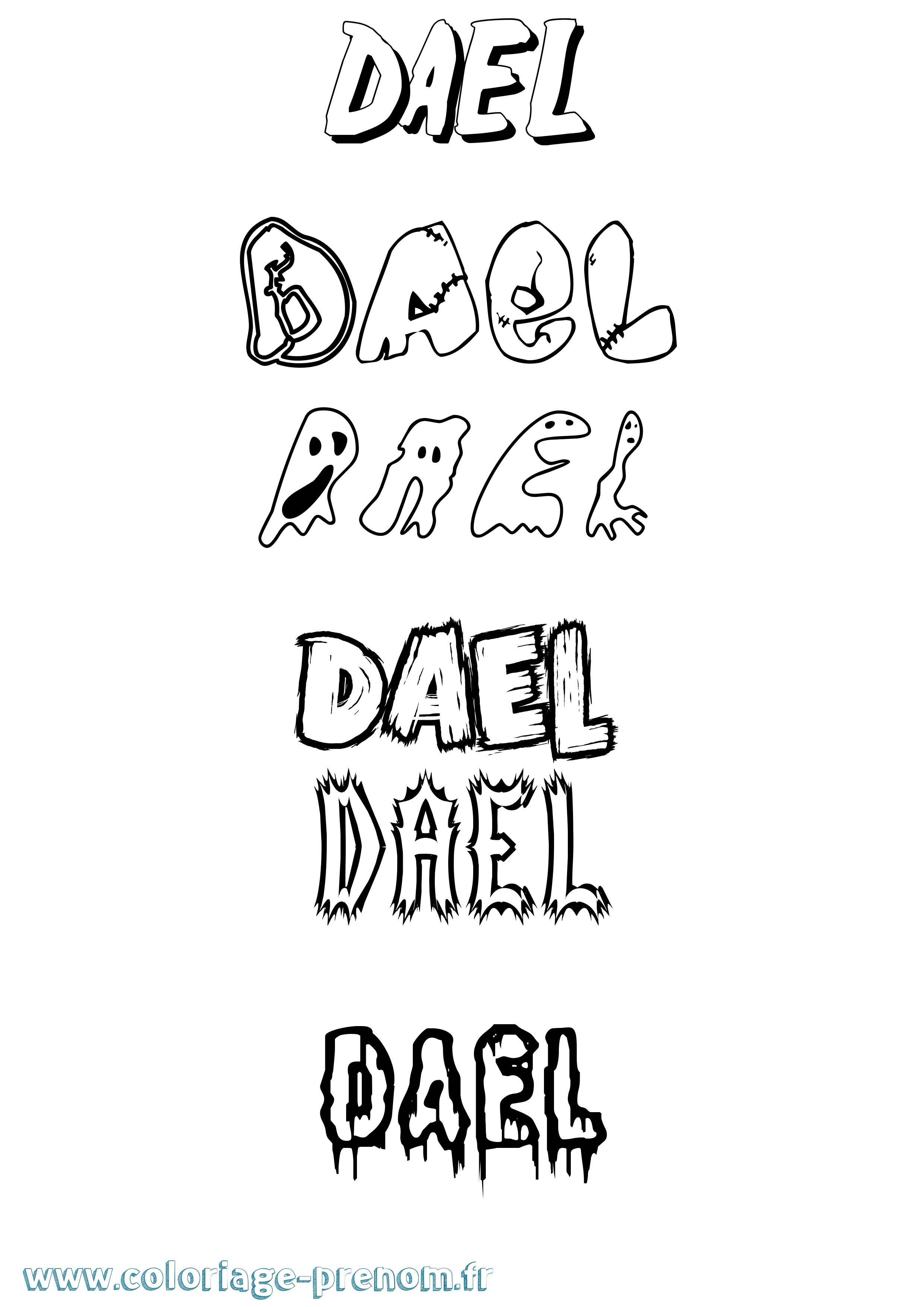 Coloriage Dael Frisson Coloriage prénom Dael Frisson