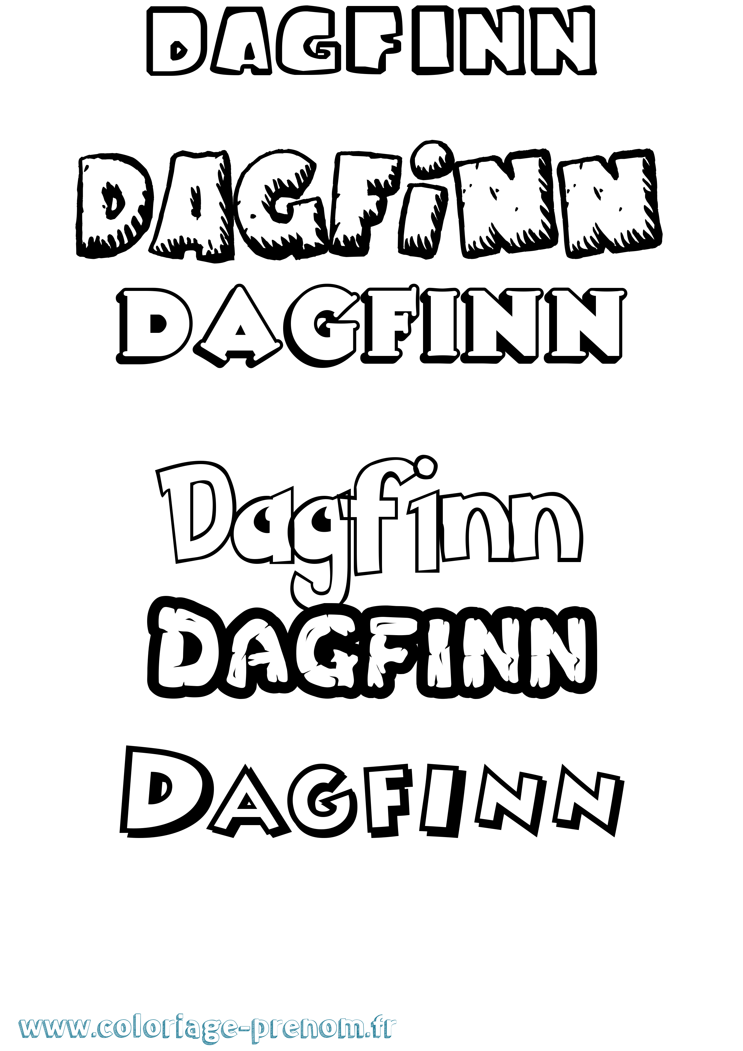 Coloriage prénom Dagfinn Dessin Animé