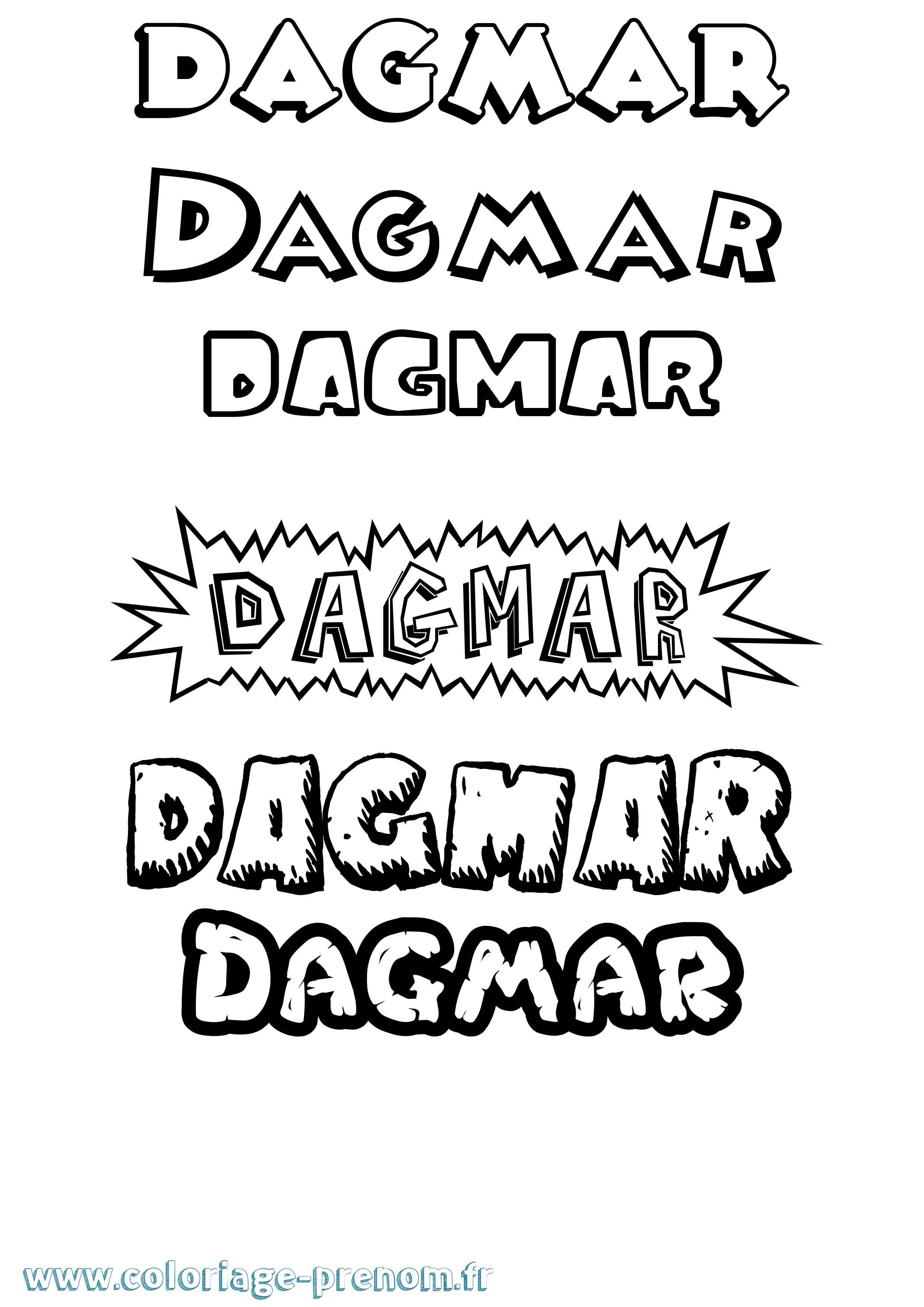 Coloriage Dagmar Dessin Animé Coloriage prénom Dagmar Dessin Animé