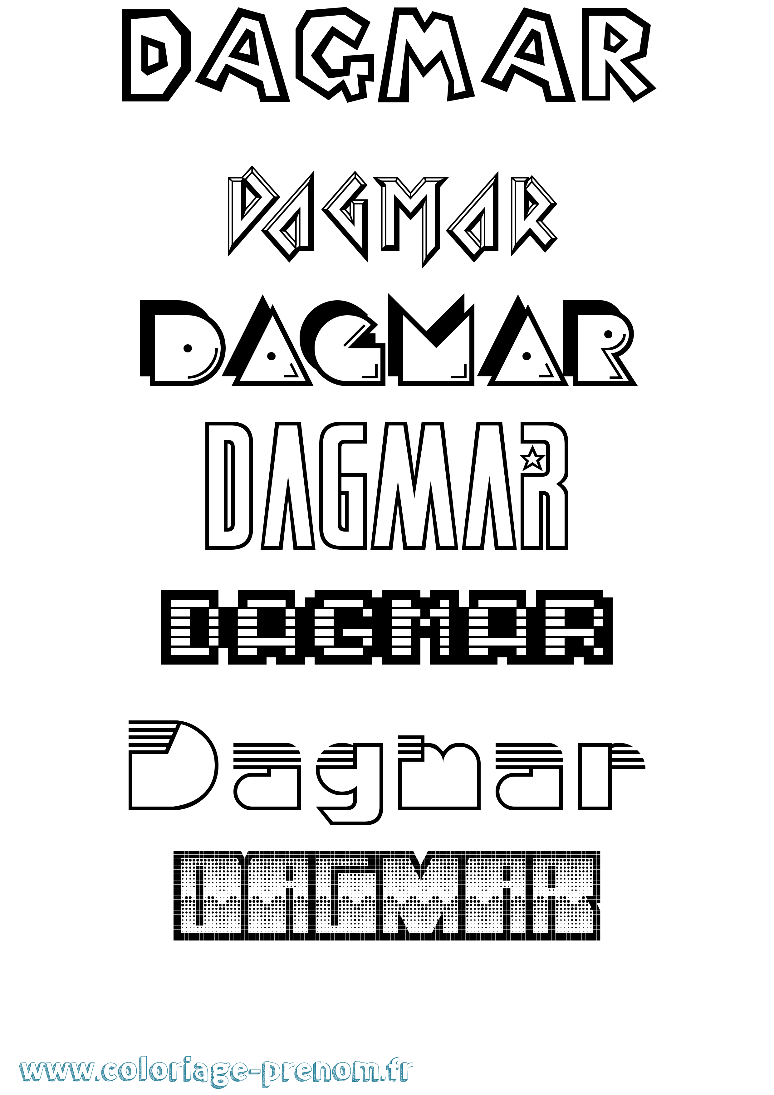 Coloriage Dagmar Jeux Vidéos Coloriage prénom Dagmar Jeux Vidéos