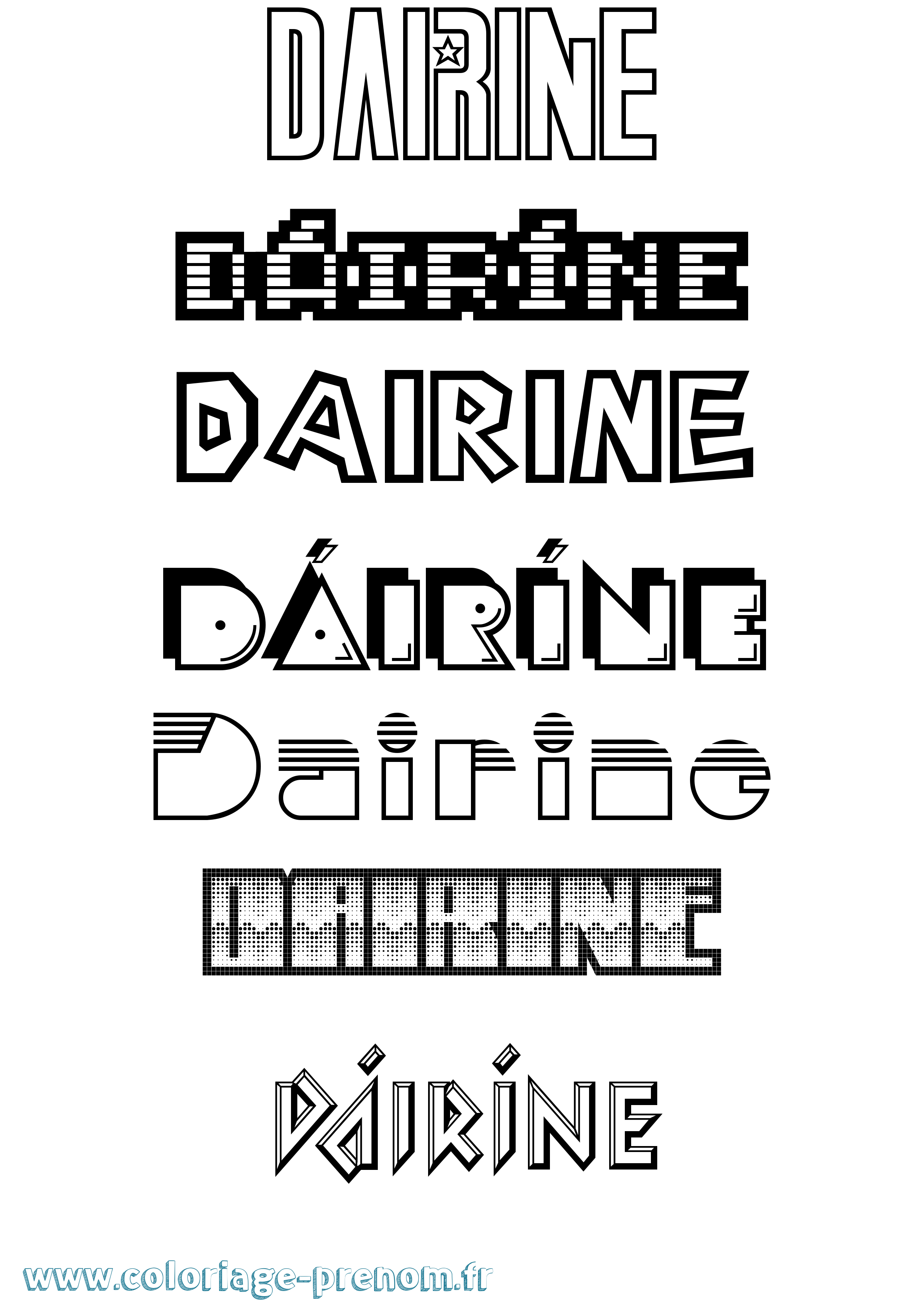 Coloriage Dáiríne Jeux Vidéos Coloriage prénom Dáiríne Jeux Vidéos