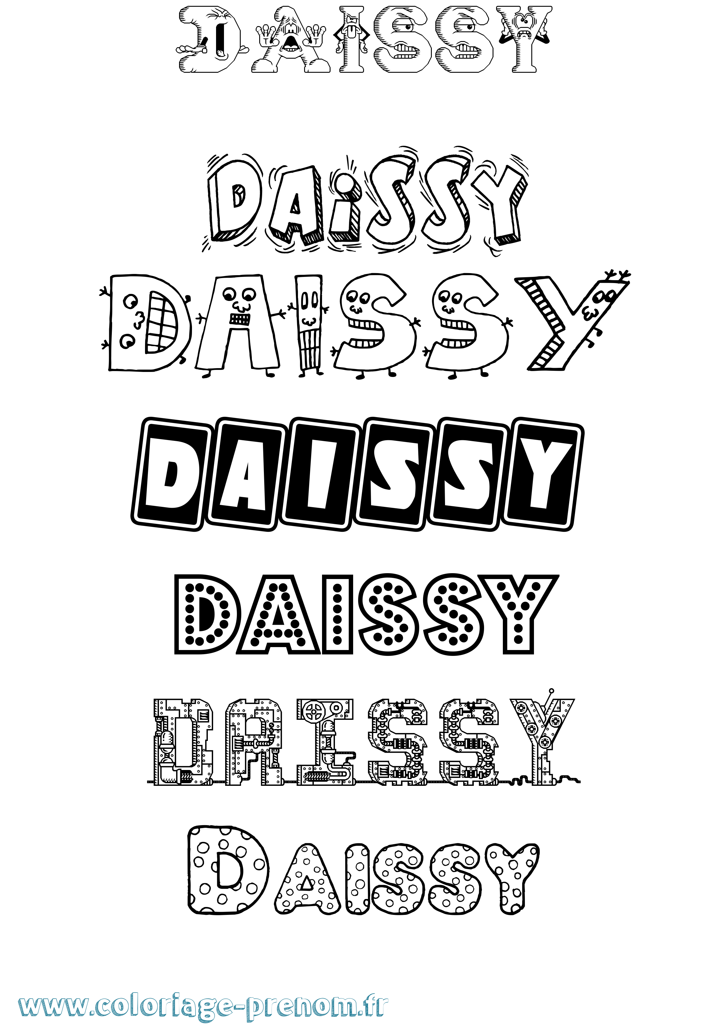 Coloriage Daissy Fun Coloriage prénom Daissy Fun