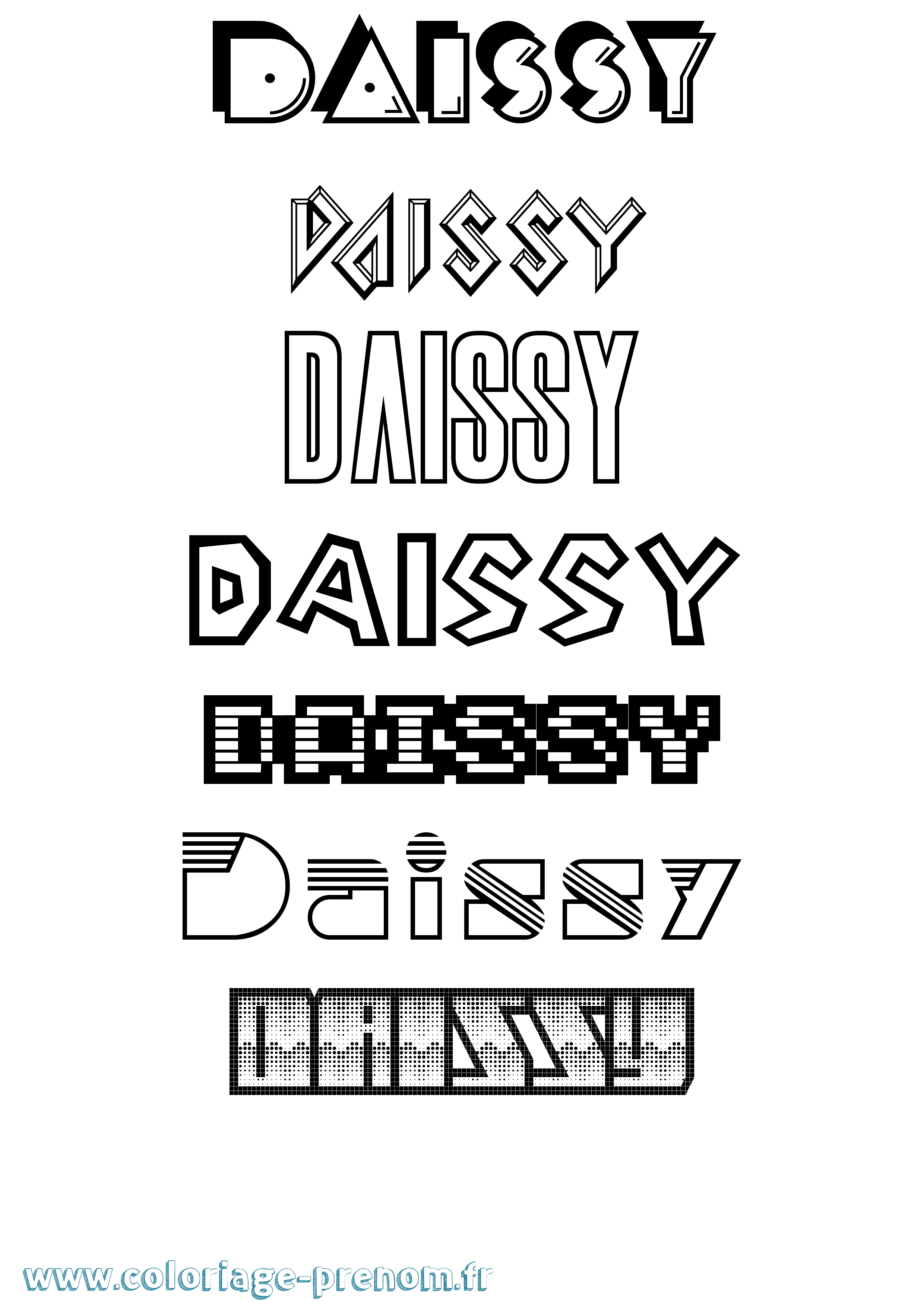 Coloriage Daissy Jeux Vidéos Coloriage prénom Daissy Jeux Vidéos