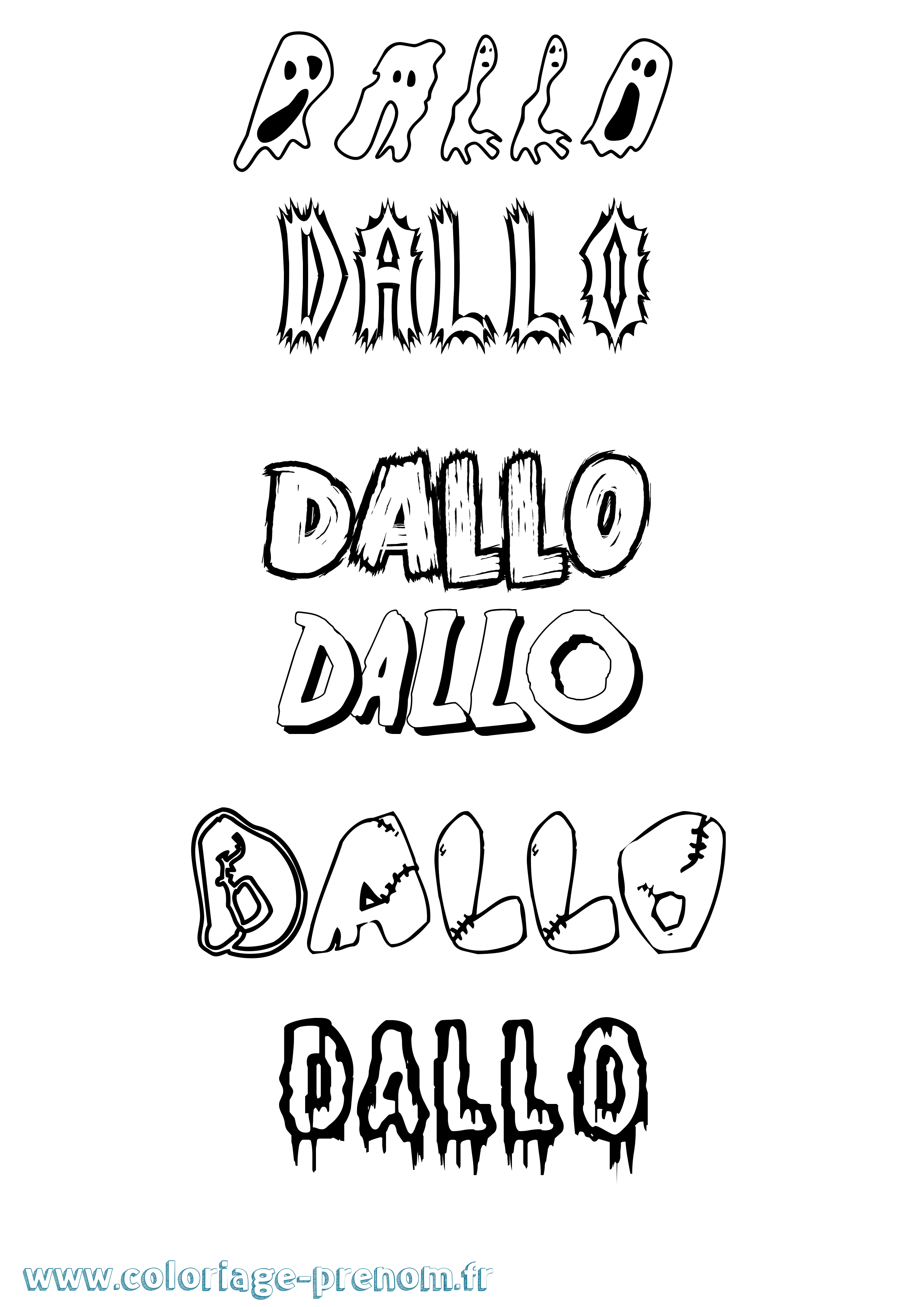 Coloriage Dallo Frisson Coloriage prénom Dallo Frisson