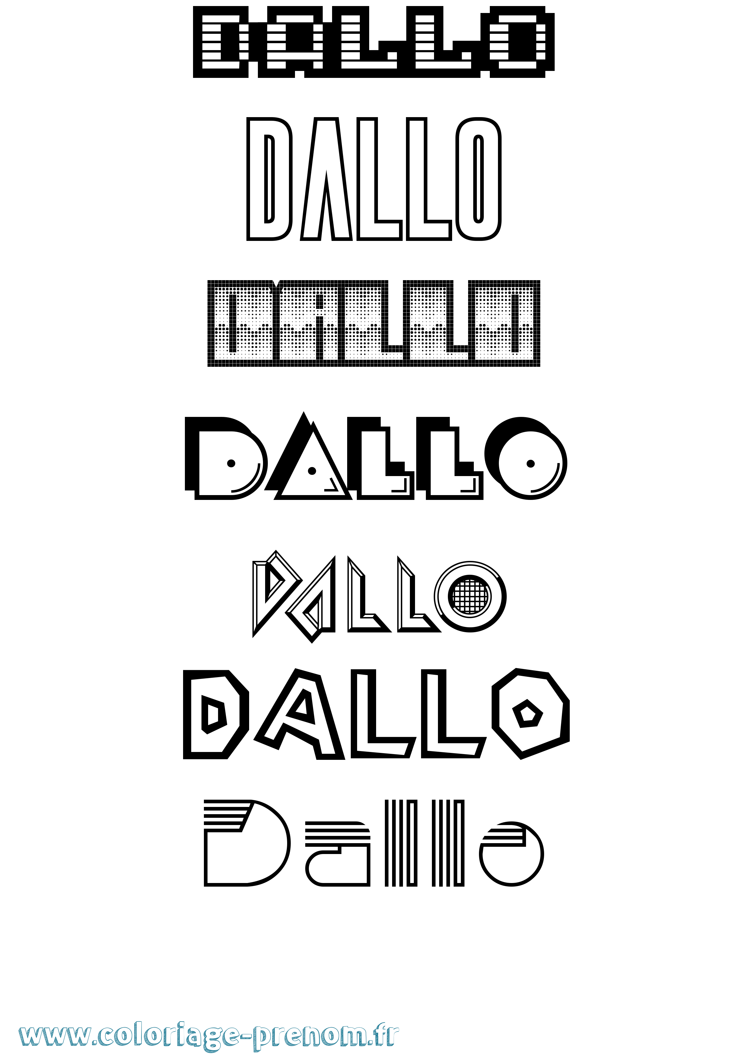 Coloriage Dallo Jeux Vidéos Coloriage prénom Dallo Jeux Vidéos