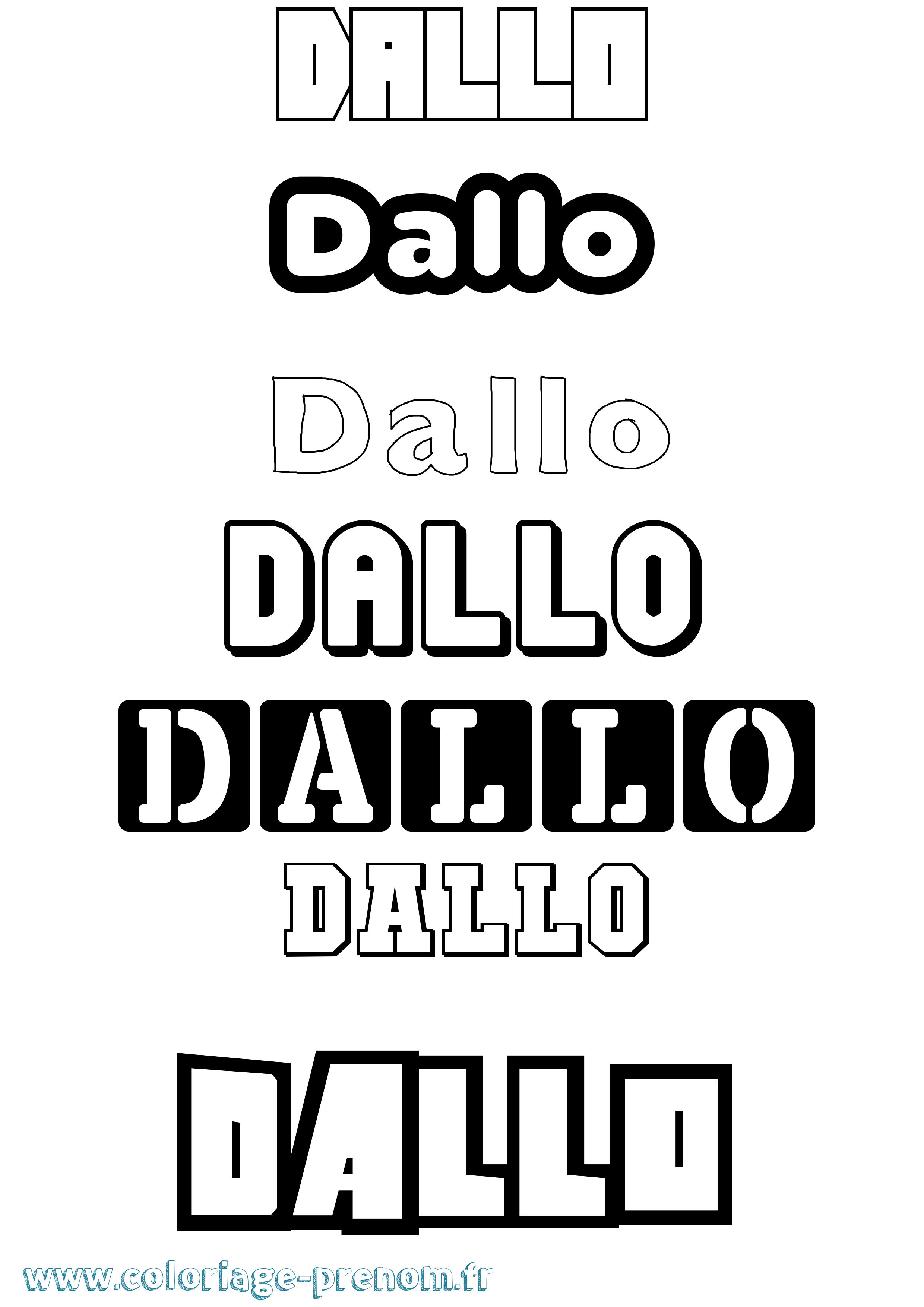 Coloriage Dallo Simple Coloriage prénom Dallo Simple