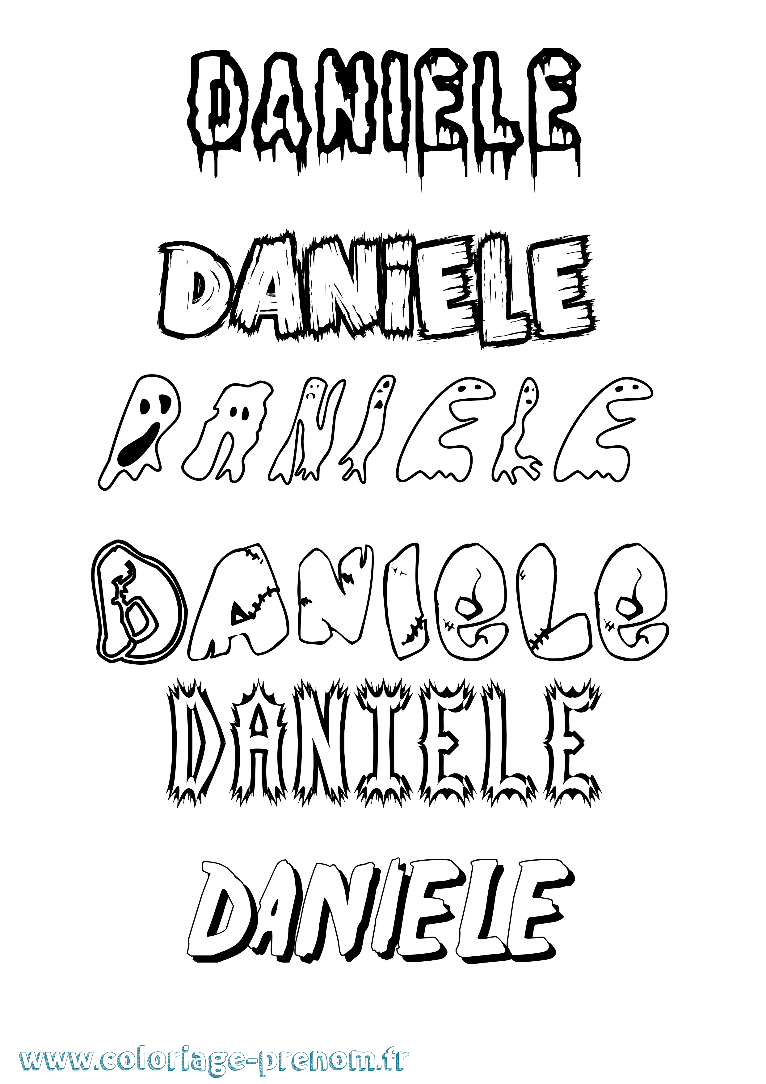 Coloriage Daniele Frisson Coloriage prénom Daniele Frisson