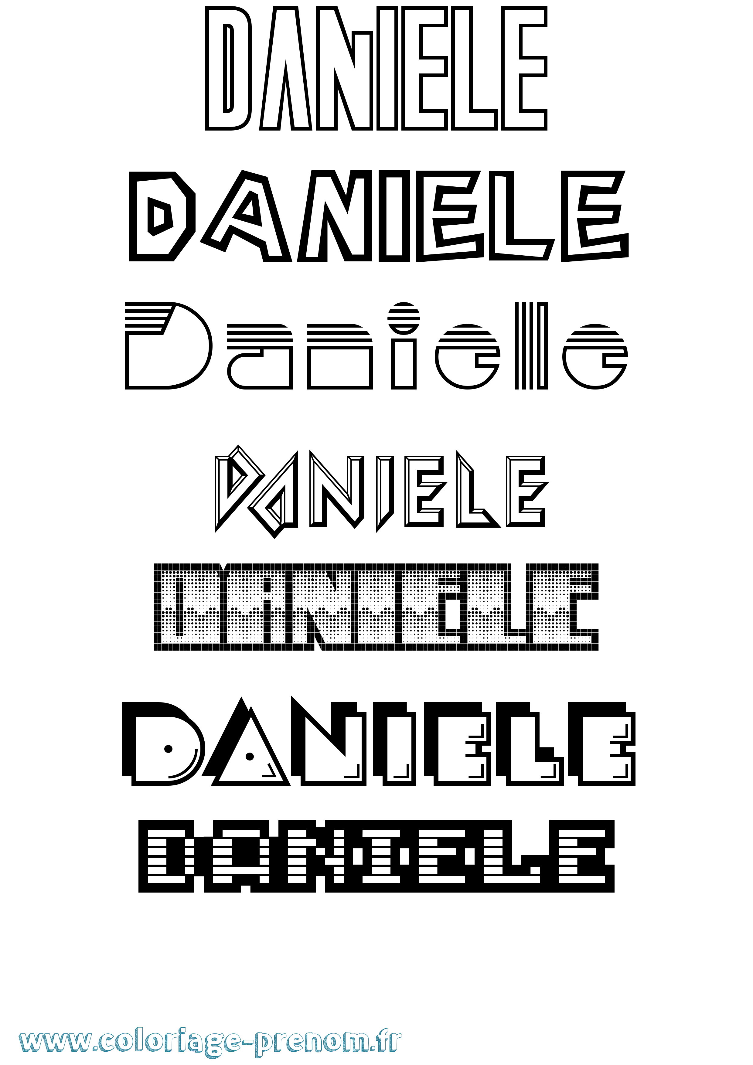 Coloriage Daniele Jeux Vidéos Coloriage prénom Daniele Jeux Vidéos