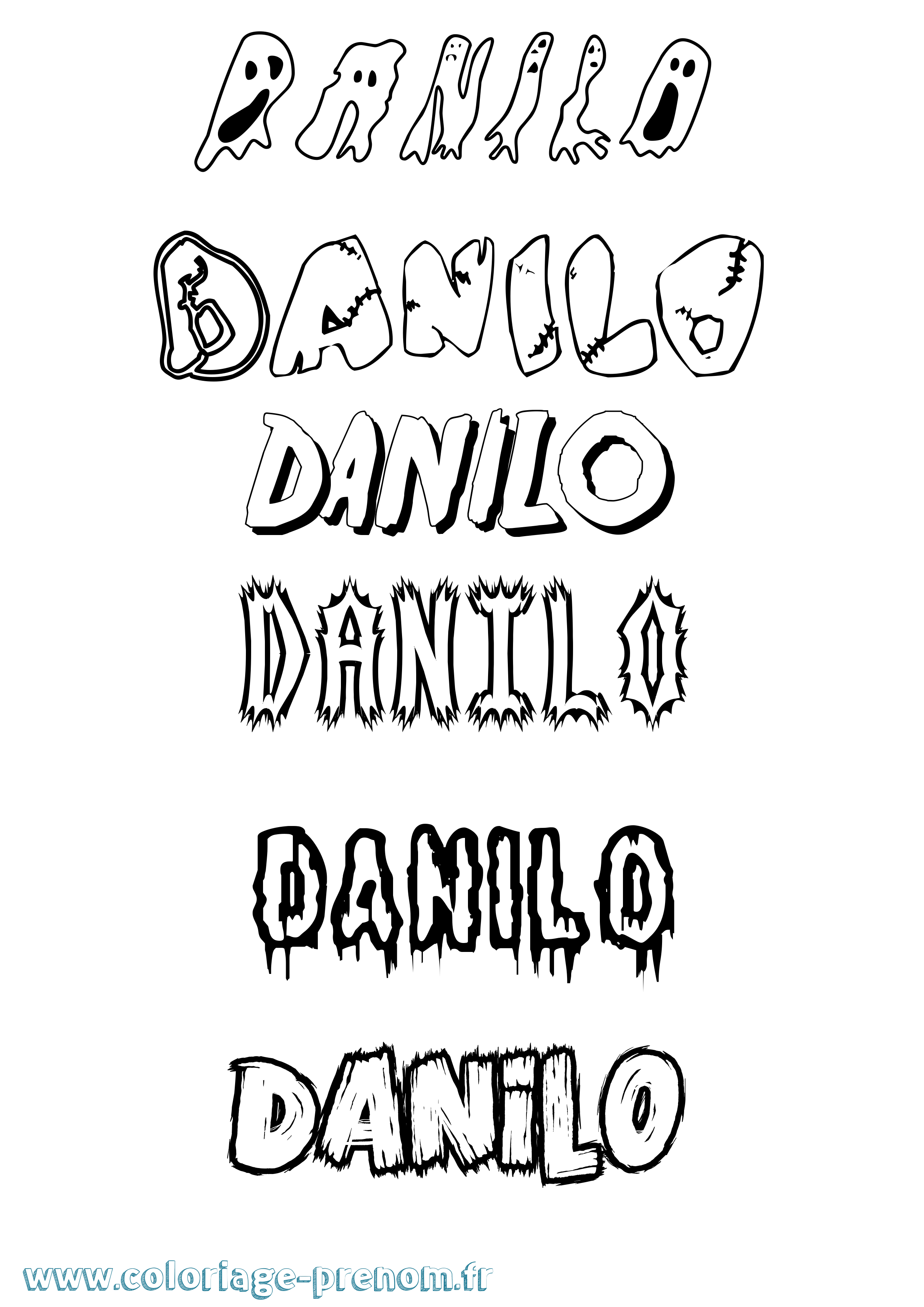 Coloriage Danilo Frisson Coloriage prénom Danilo Frisson