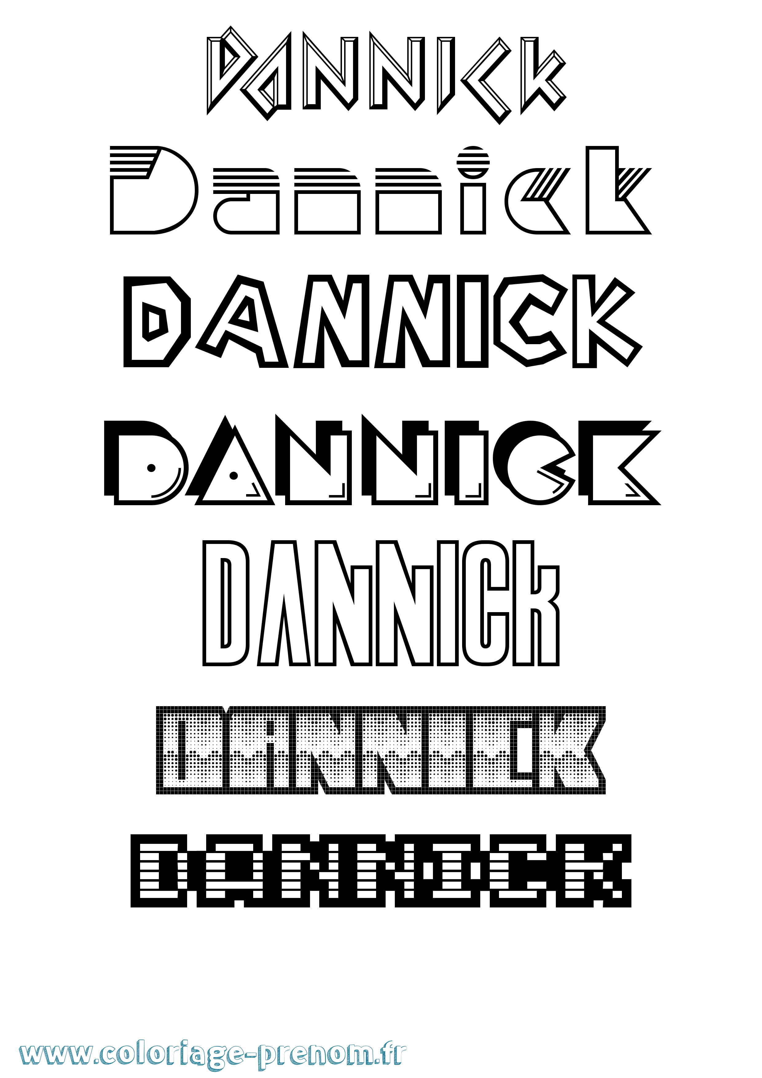 Coloriage Dannick Jeux Vidéos Coloriage prénom Dannick Jeux Vidéos