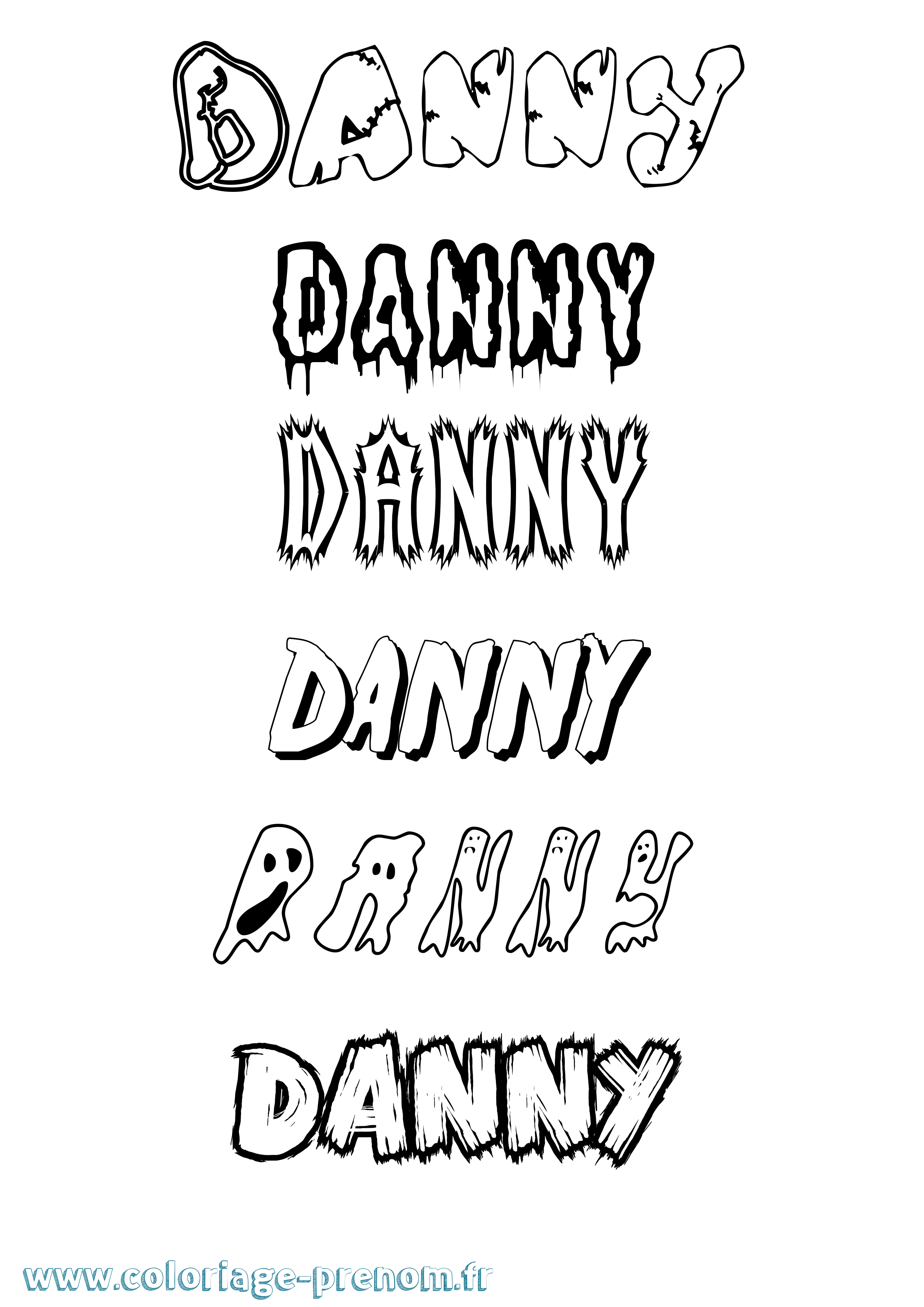 Coloriage prénom Danny Frisson