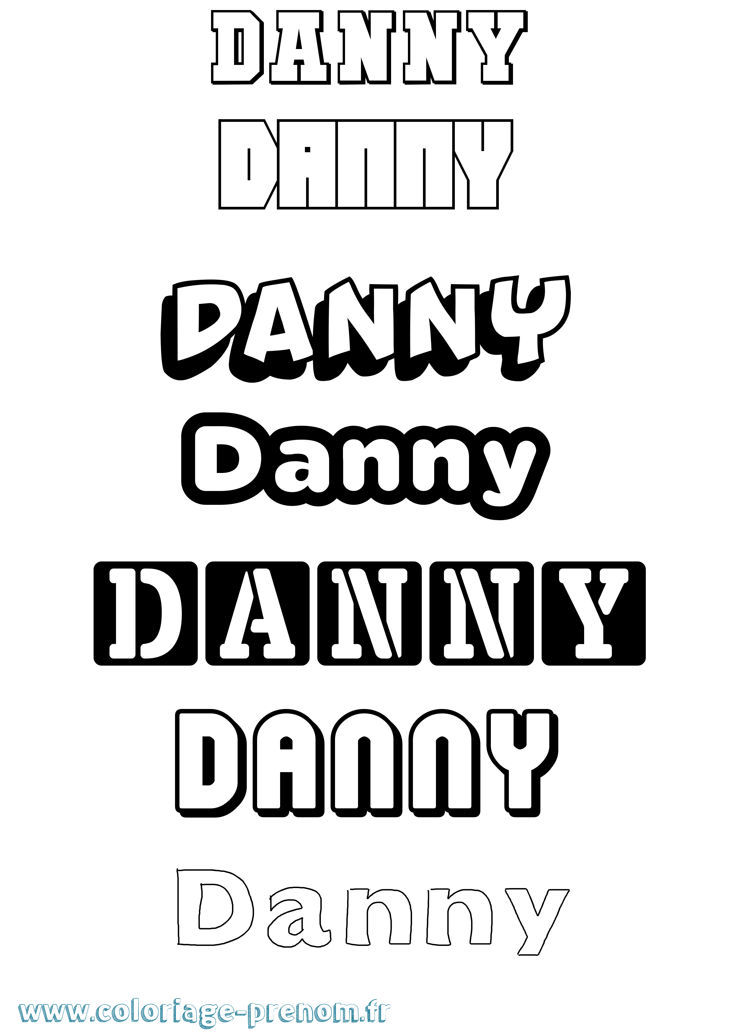 Coloriage prénom Danny
