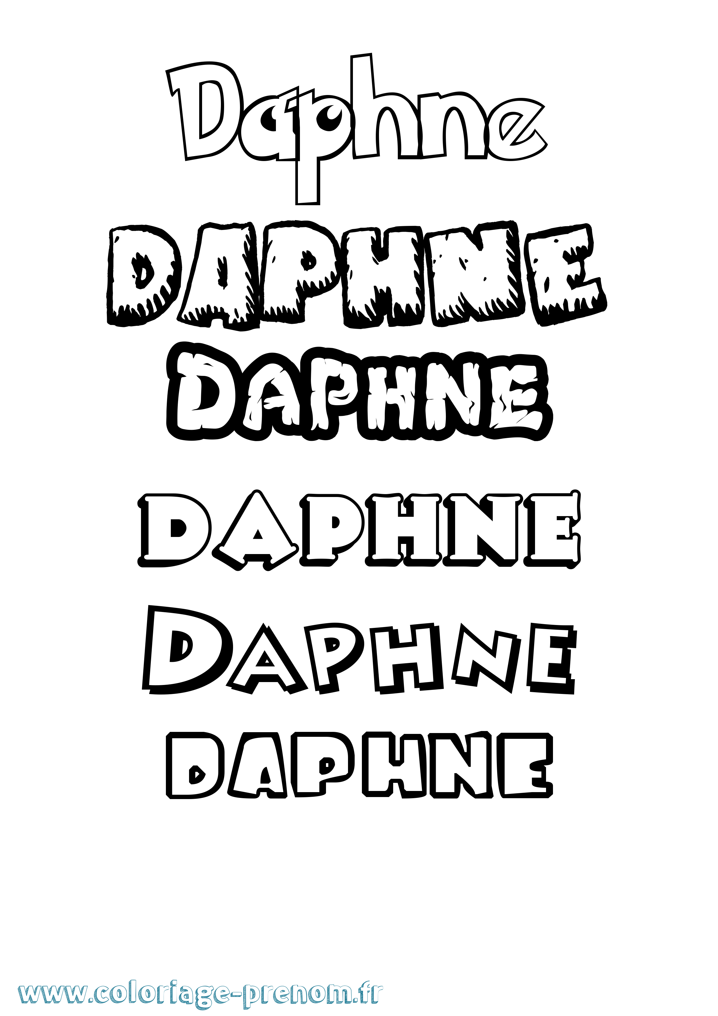 Coloriage prénom Daphne Dessin Animé
