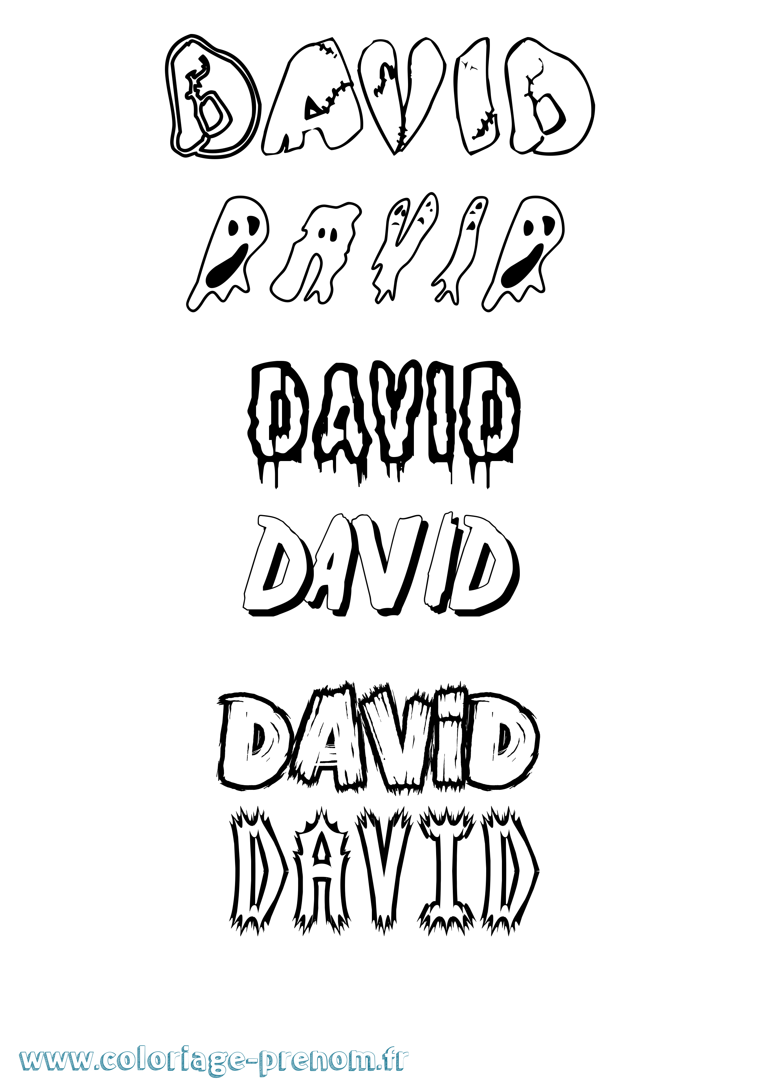 Coloriage prénom David