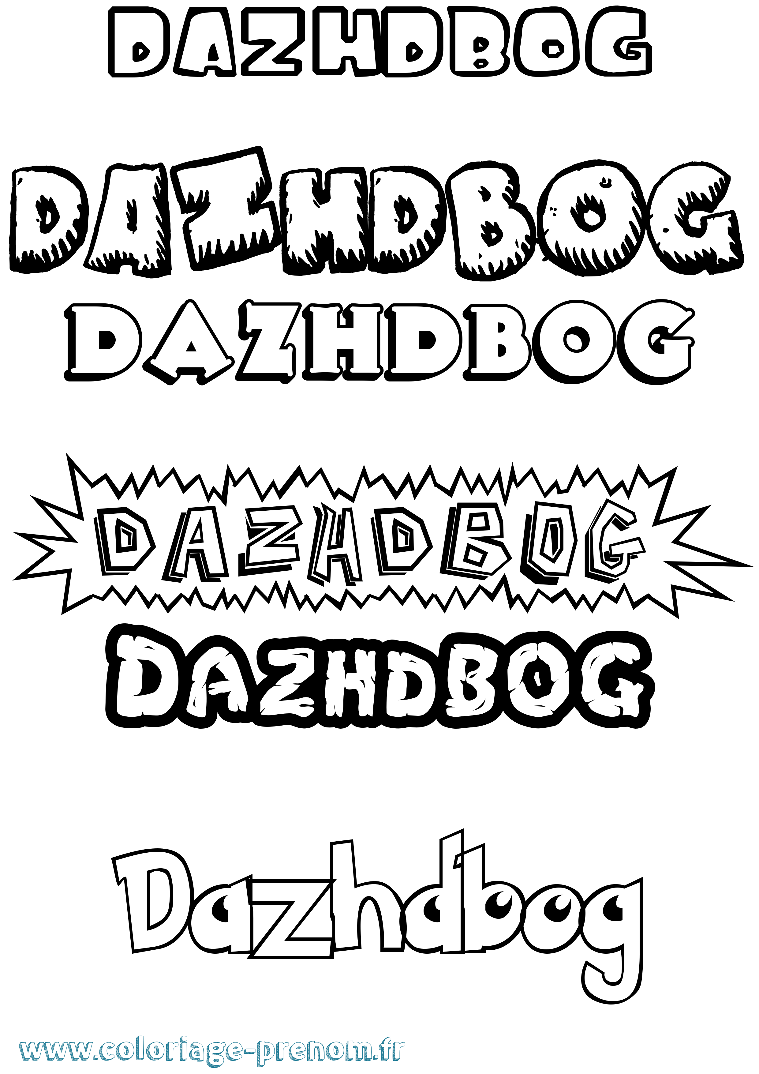 Coloriage prénom Dazhdbog Dessin Animé