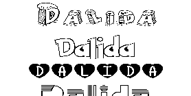 Coloriage Dalida