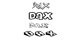 Coloriage Dax