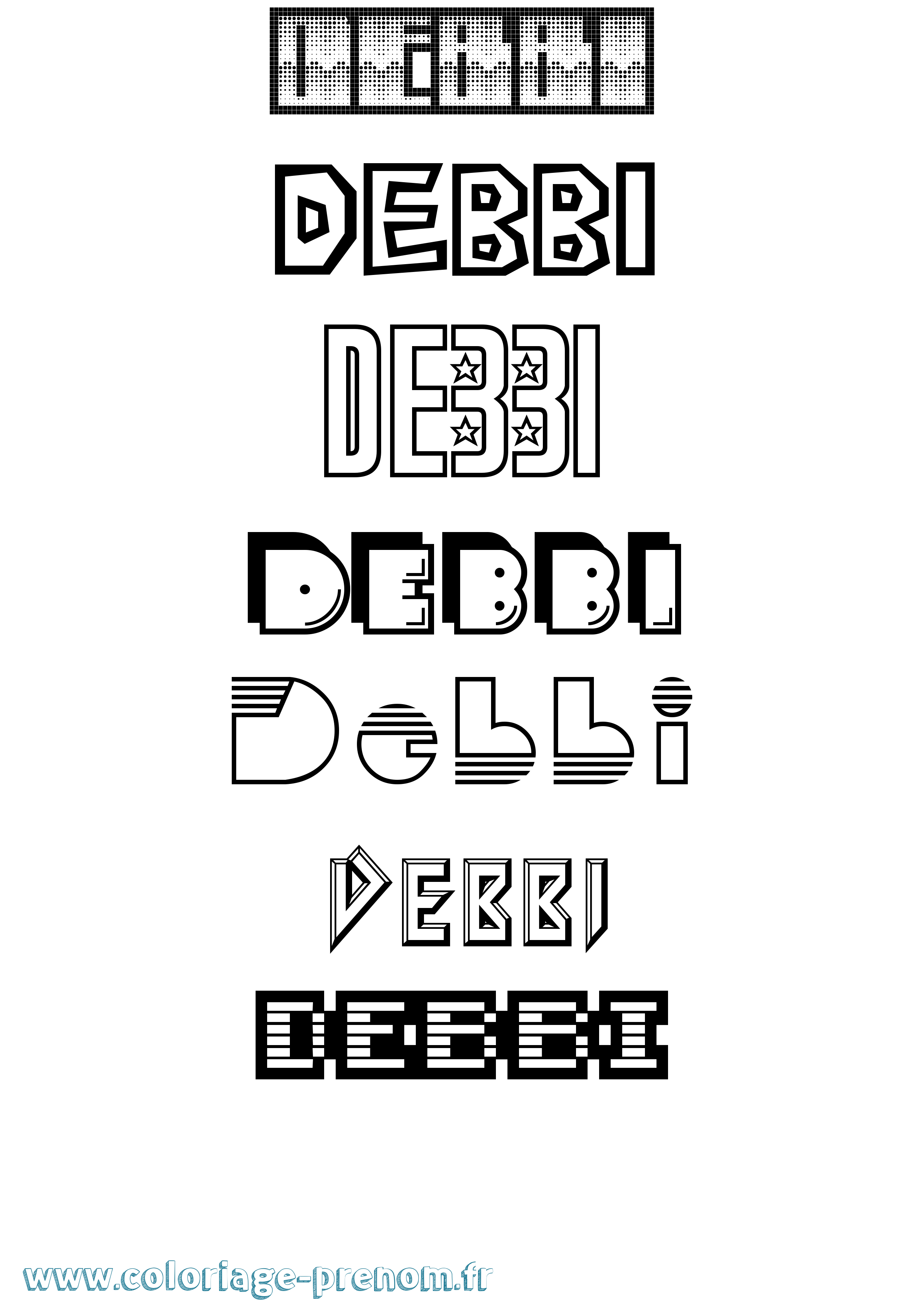 Coloriage Debbi Jeux Vidéos Coloriage prénom Debbi Jeux Vidéos