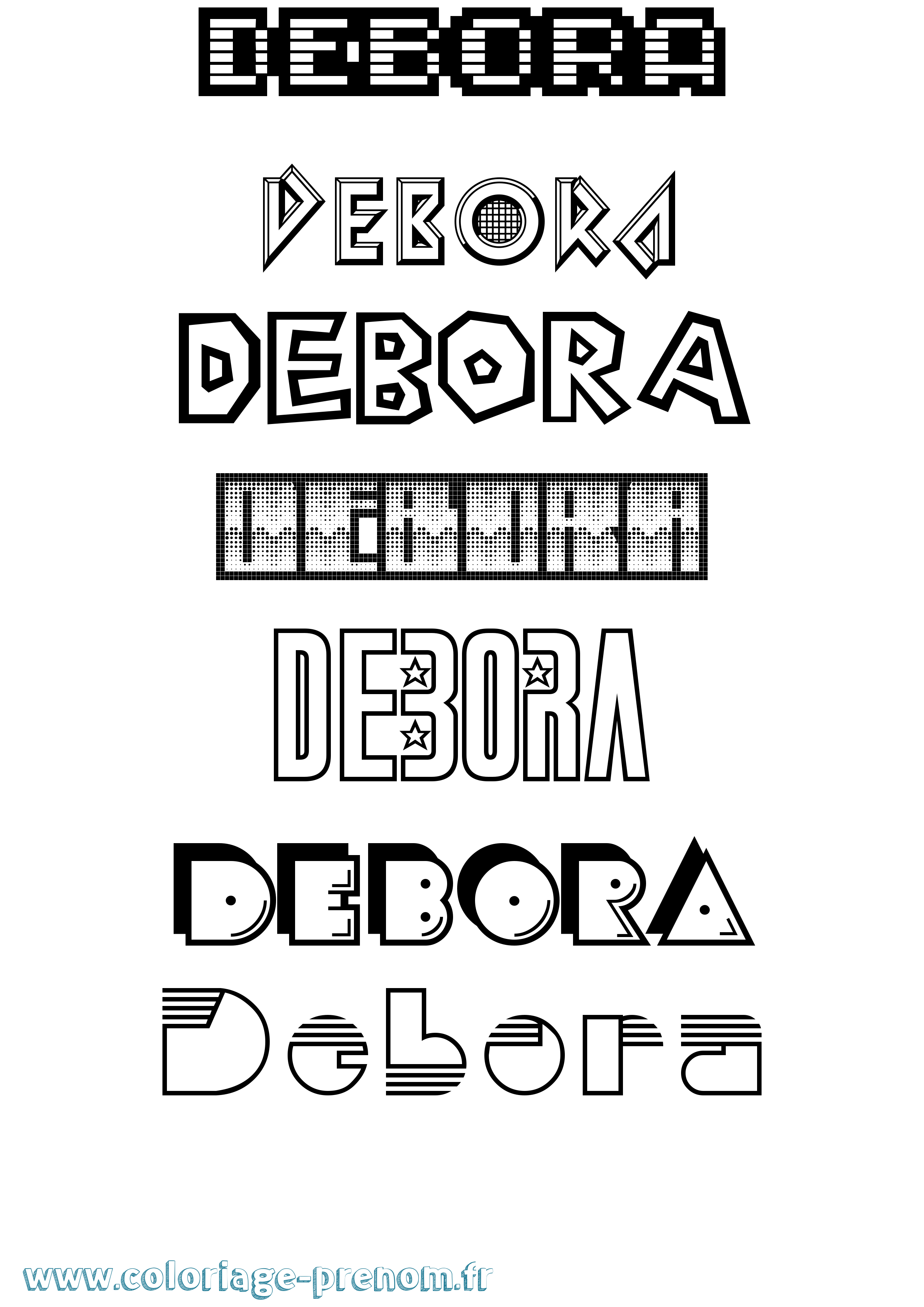 Coloriage Debora Jeux Vidéos Coloriage prénom Debora Jeux Vidéos