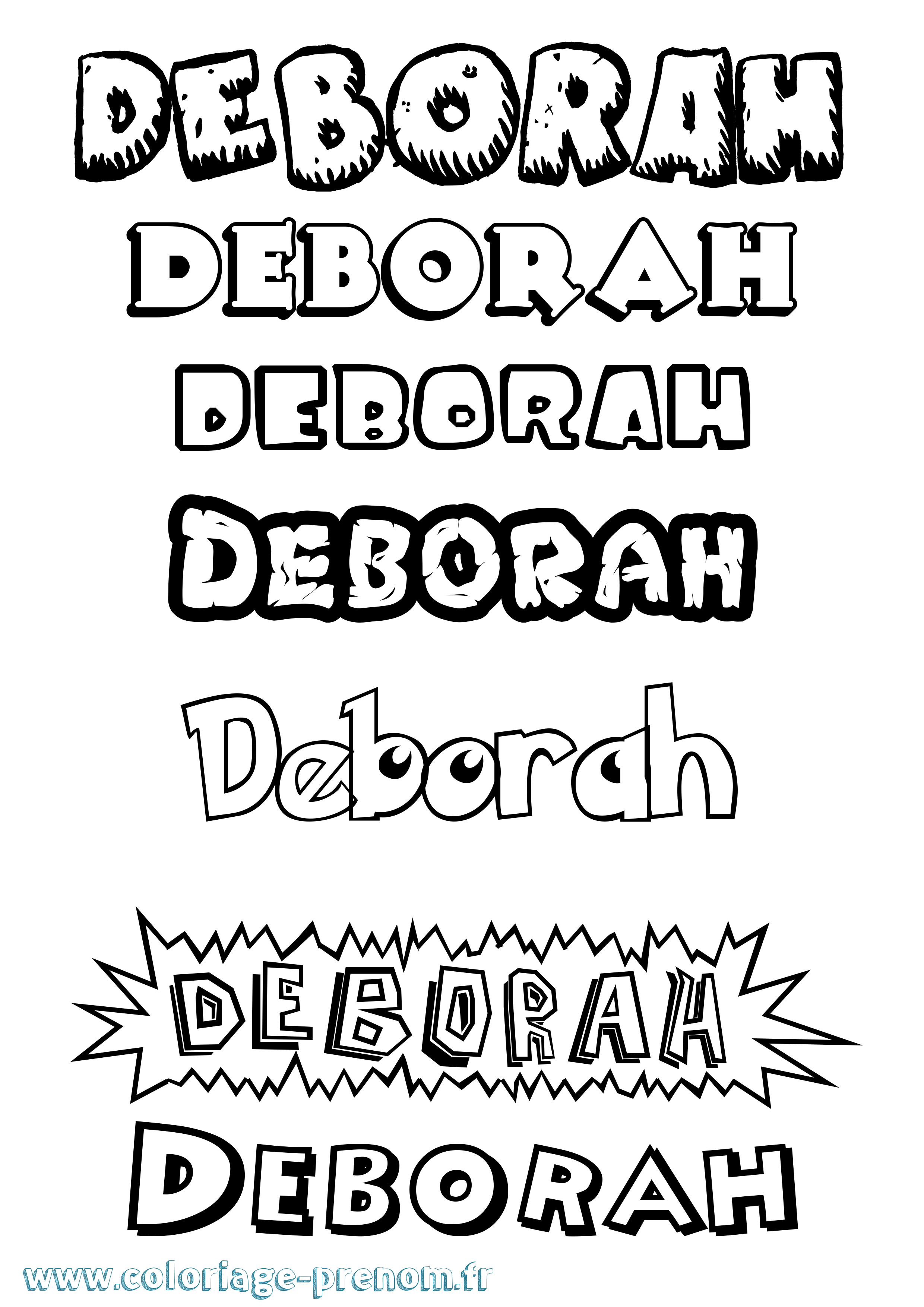 Coloriage prénom Deborah